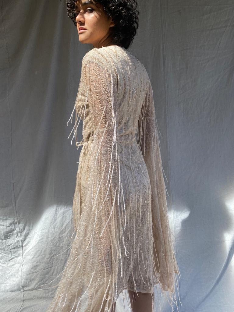 SisterGolden Dress Winged Egret Dress