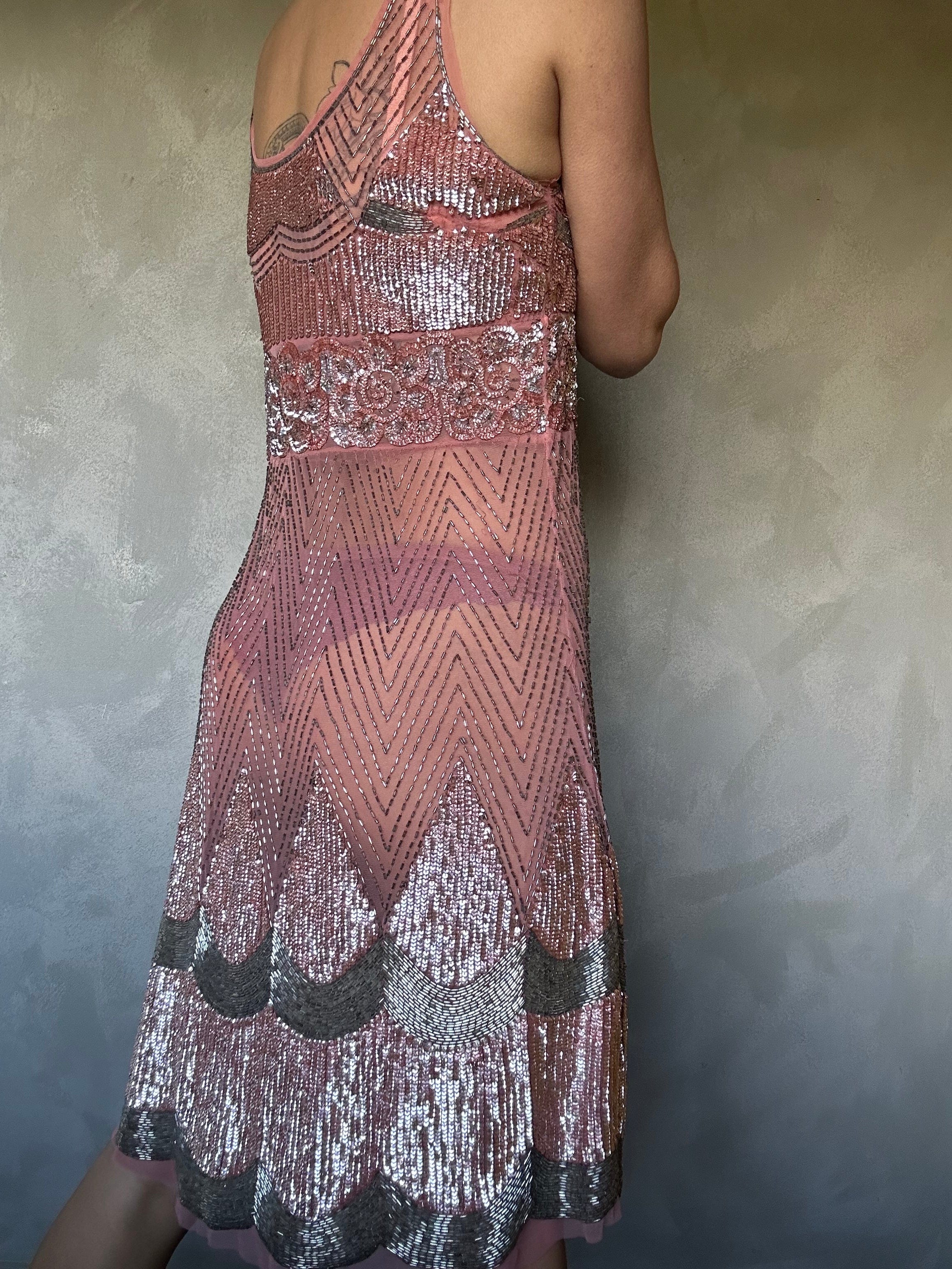 SisterGolden Dresses Genevieve Beaded Flapper Dress
