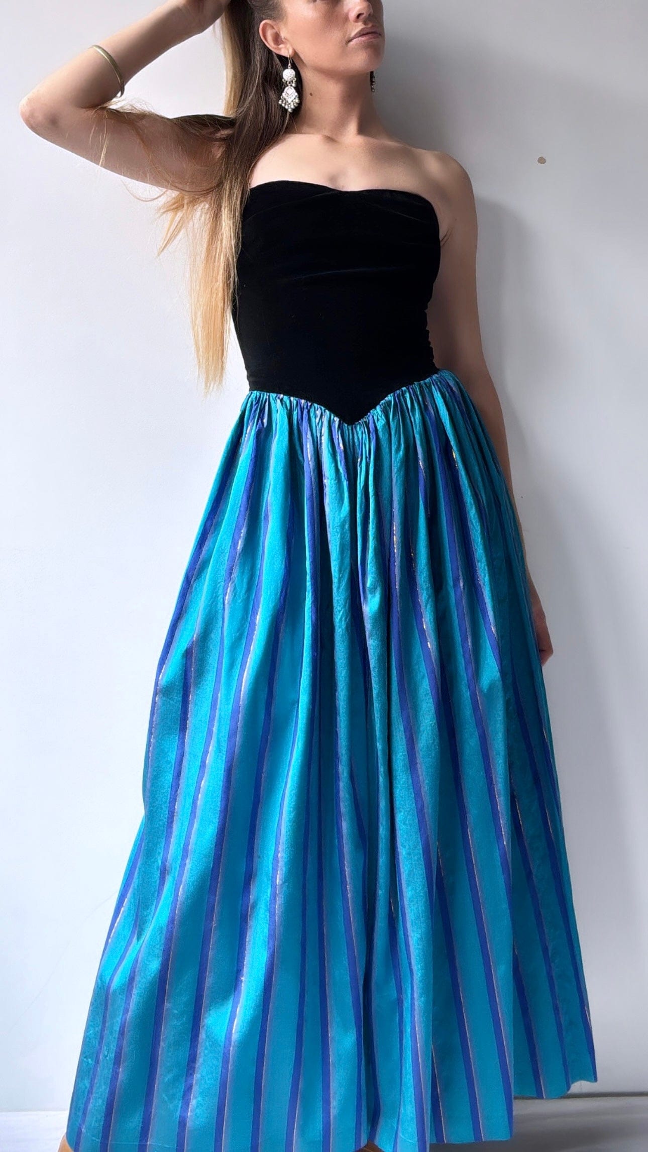 SisterGolden Dresses Silk Ocean Vintage Dress