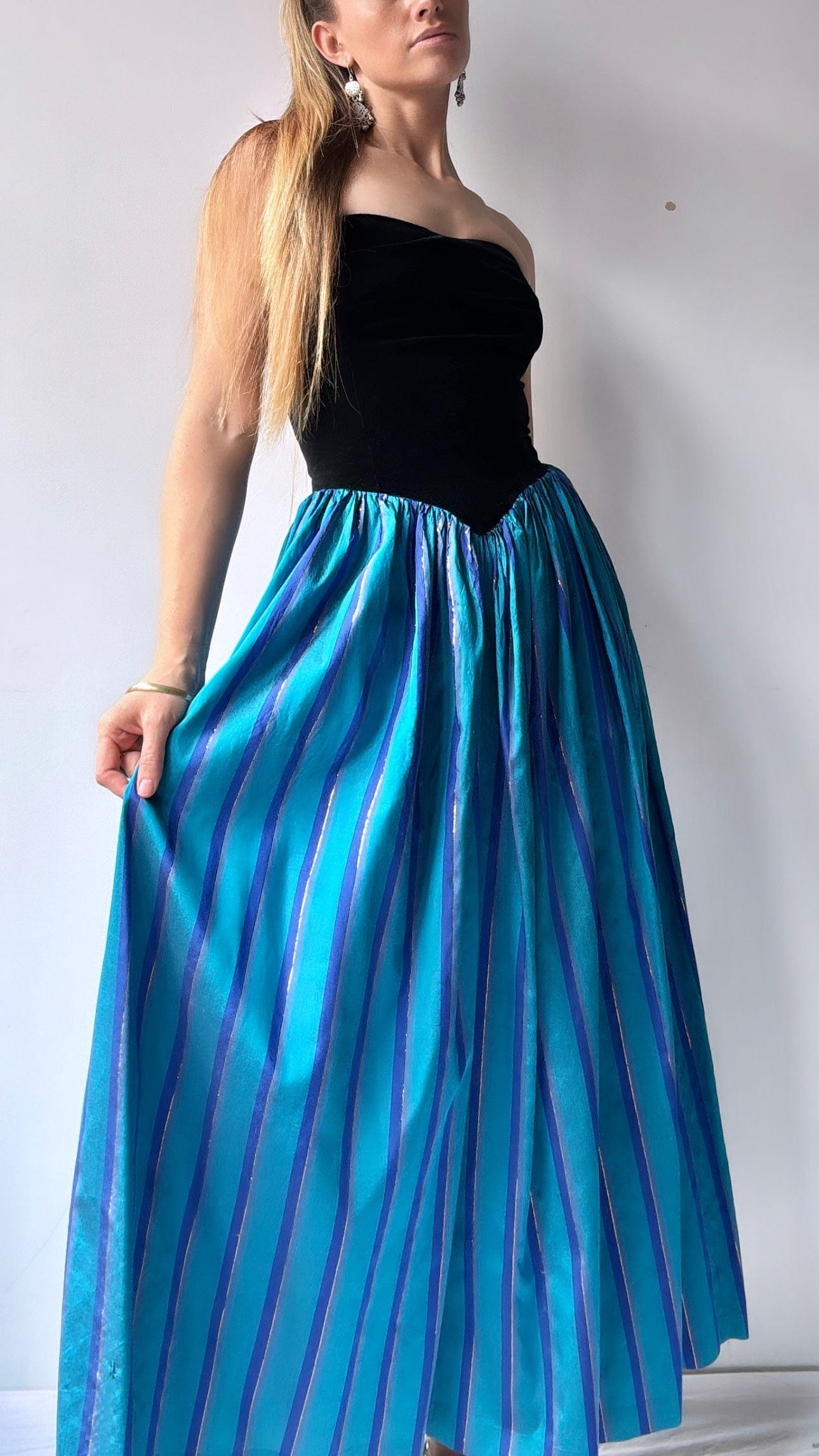 SisterGolden Dresses Silk Ocean Vintage Dress