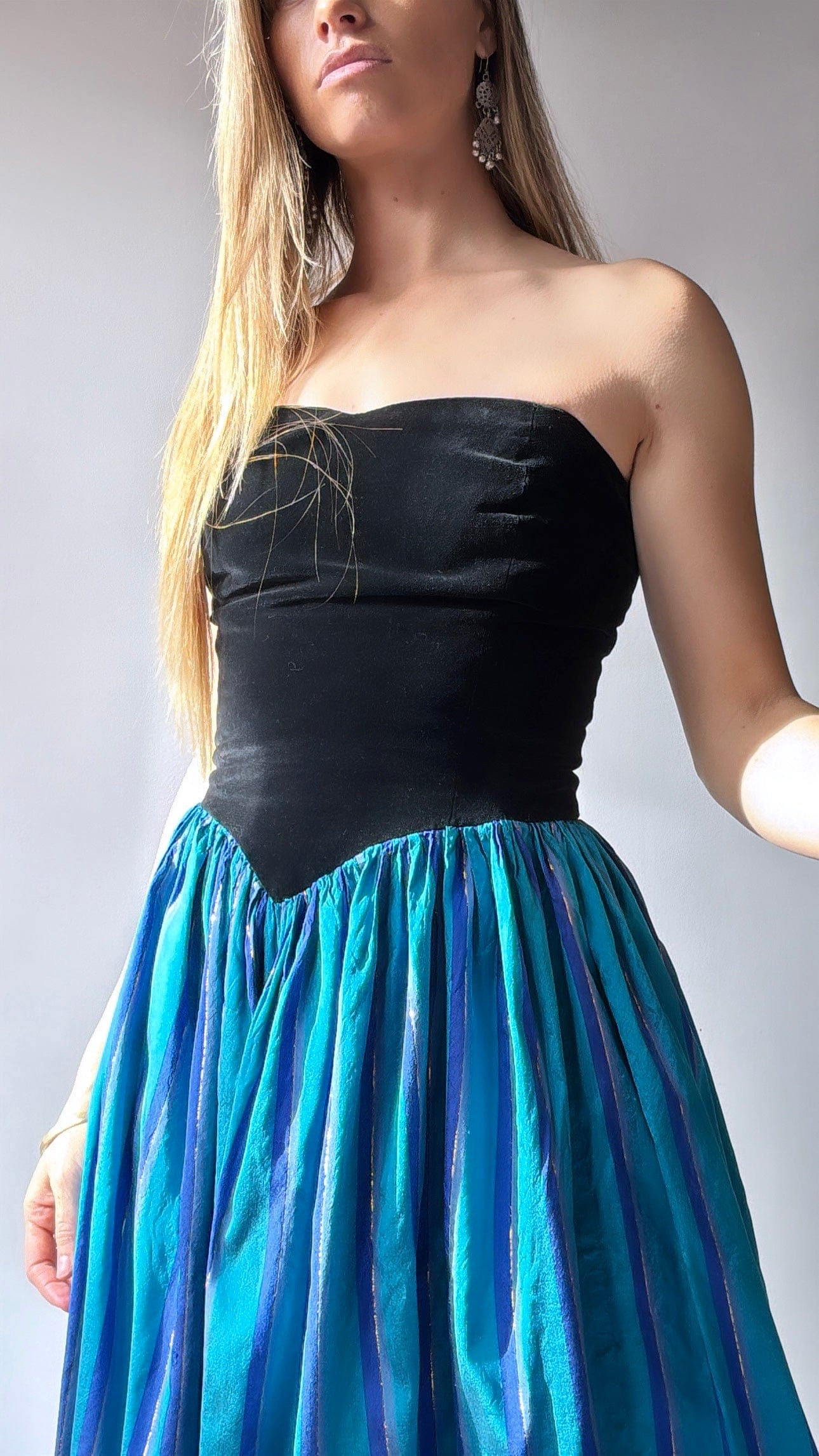 SisterGolden Dresses Silk Ocean Vintage Dress