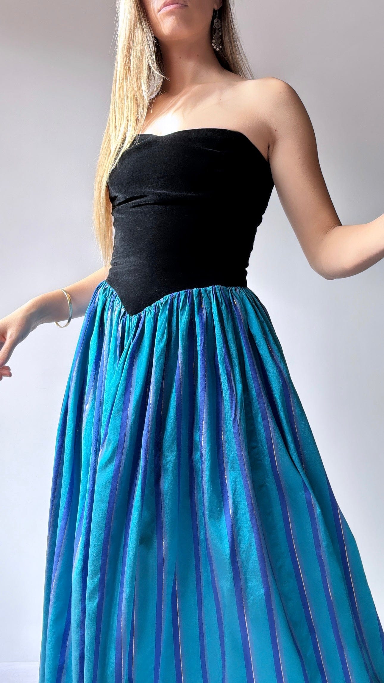 SisterGolden Dresses Silk Ocean Vintage Dress