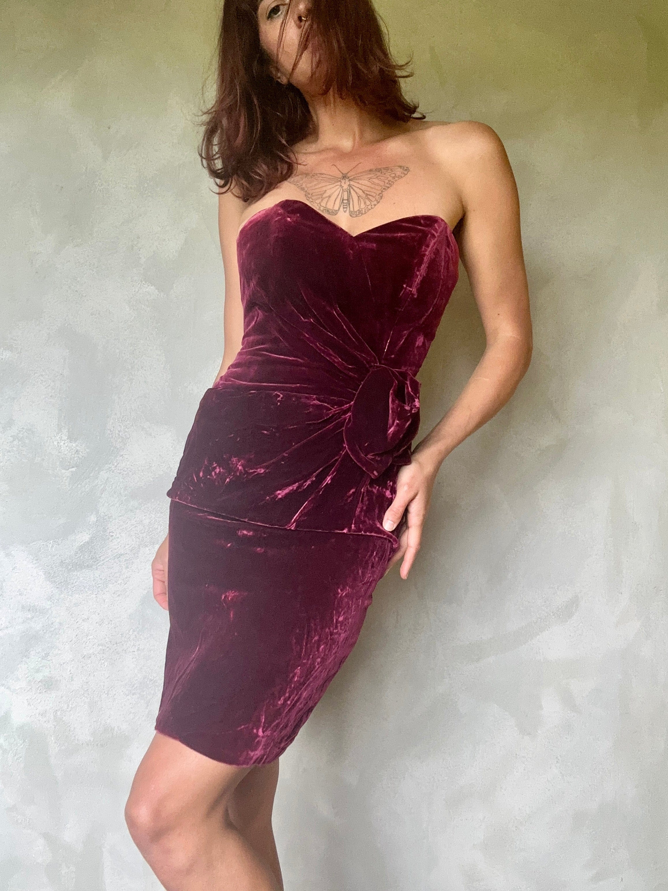 SisterGolden Dresses Winegum Vintage Velvet Dress