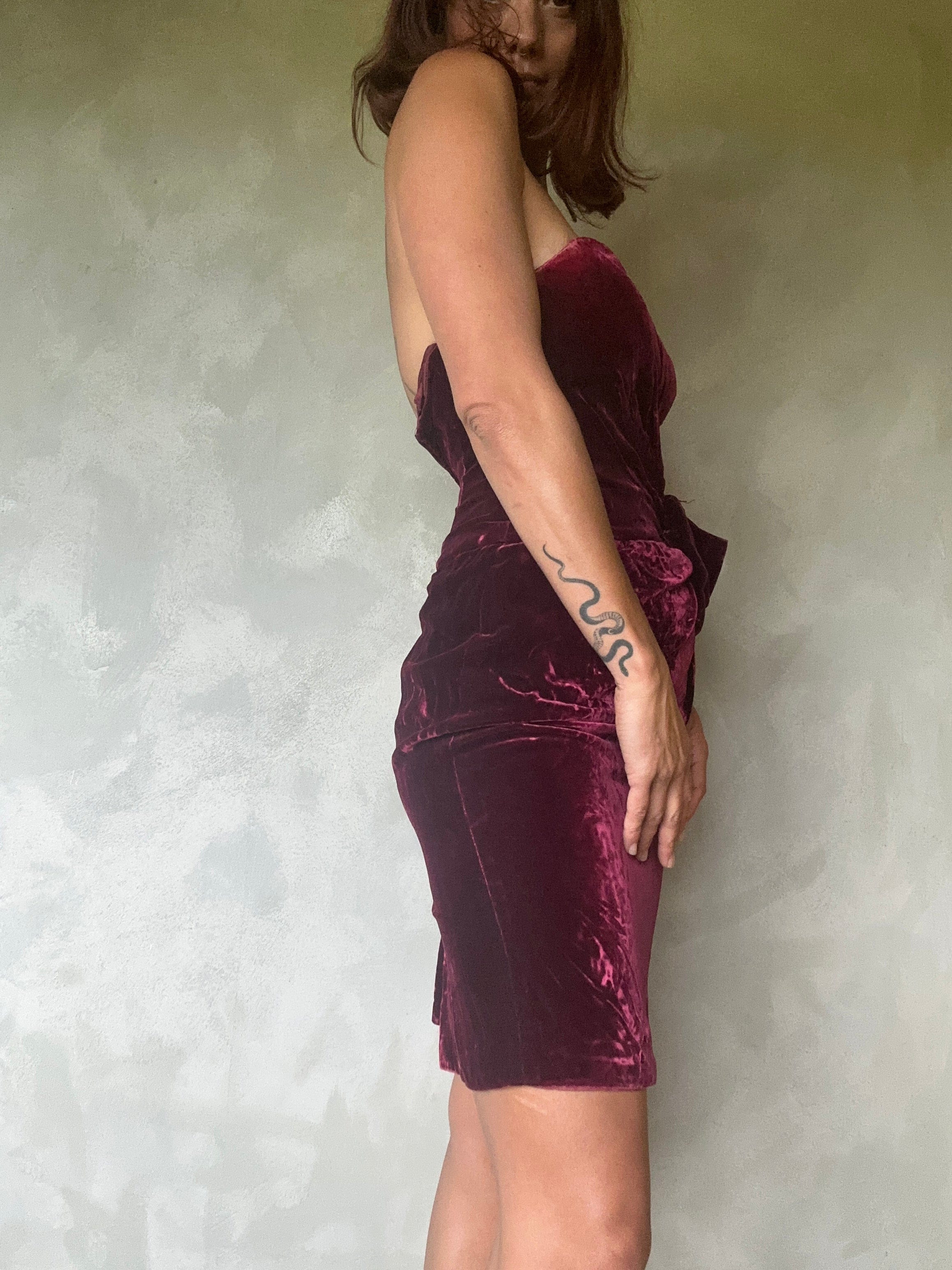 SisterGolden Dresses Winegum Vintage Velvet Dress