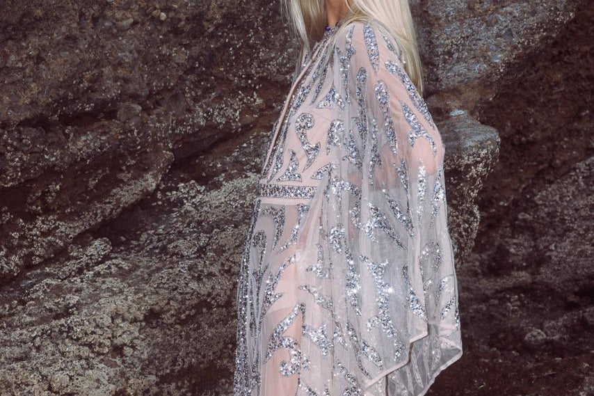 SisterGolden Dresses Winged Delight Beaded Dress