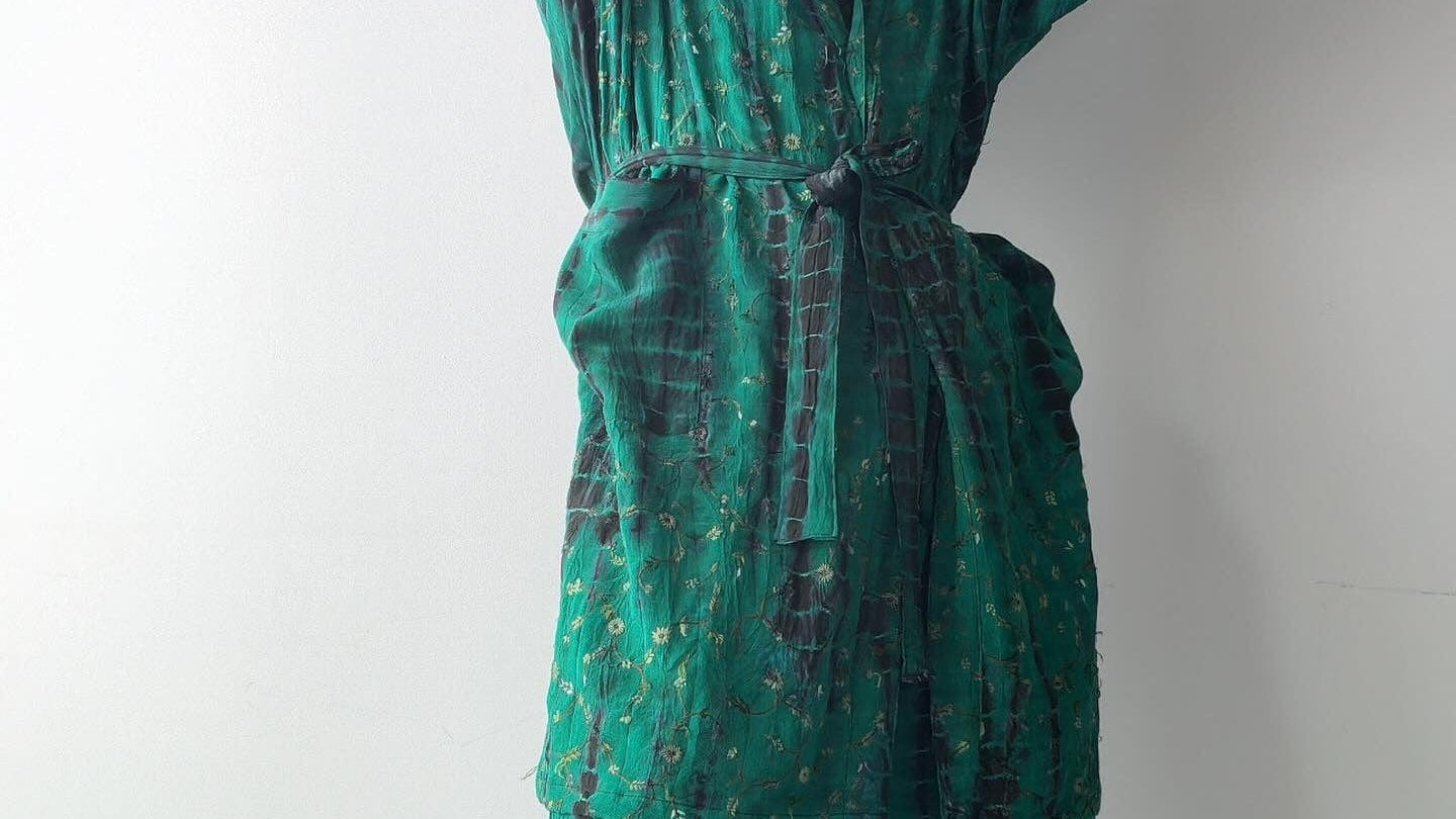 Emerald Silk Lounging Set Short, Sistergolden, Sistergolden