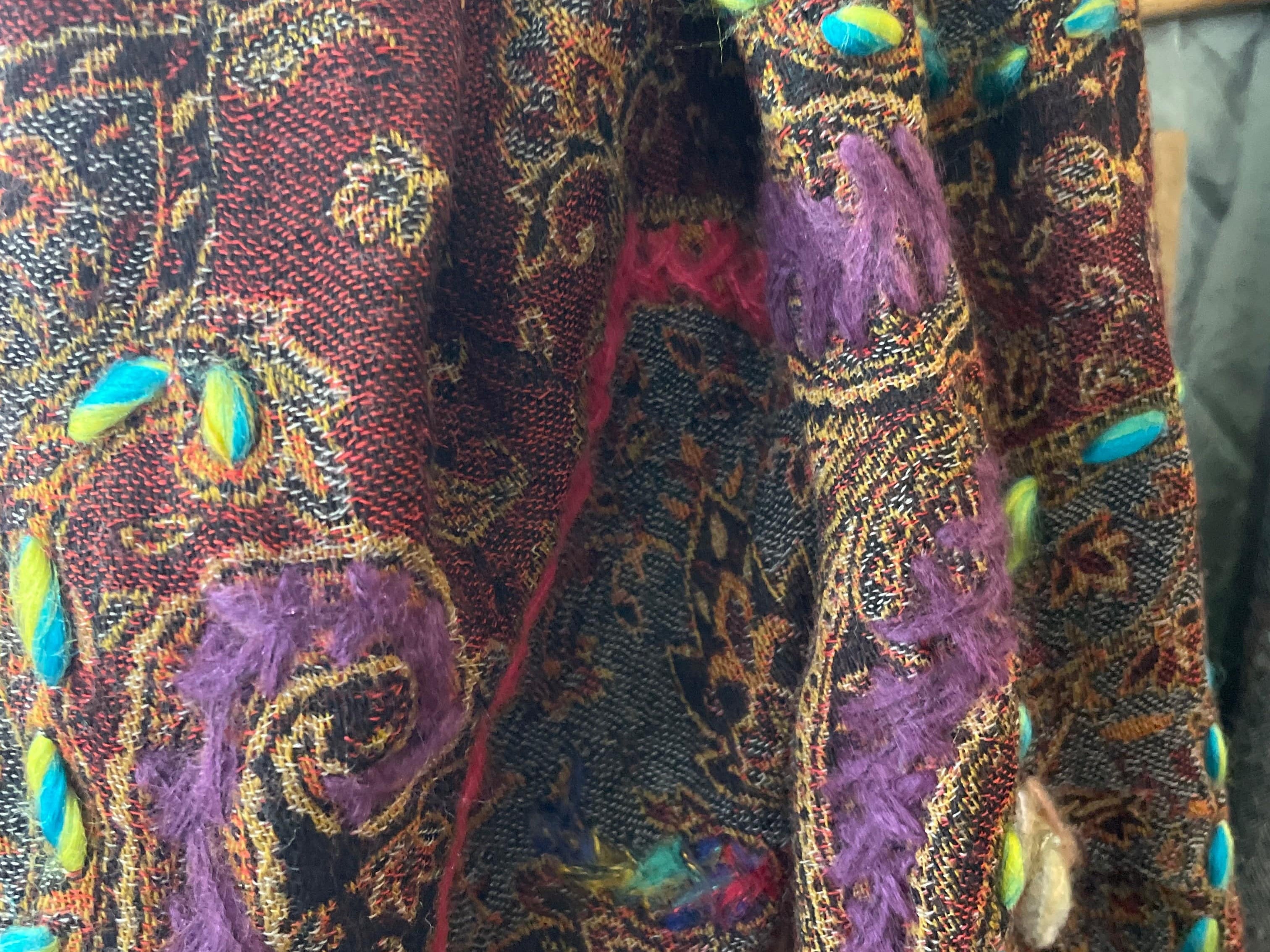 Fine Woollen Embroidered Scarf Garnet, Sistergolden, Sistergolden