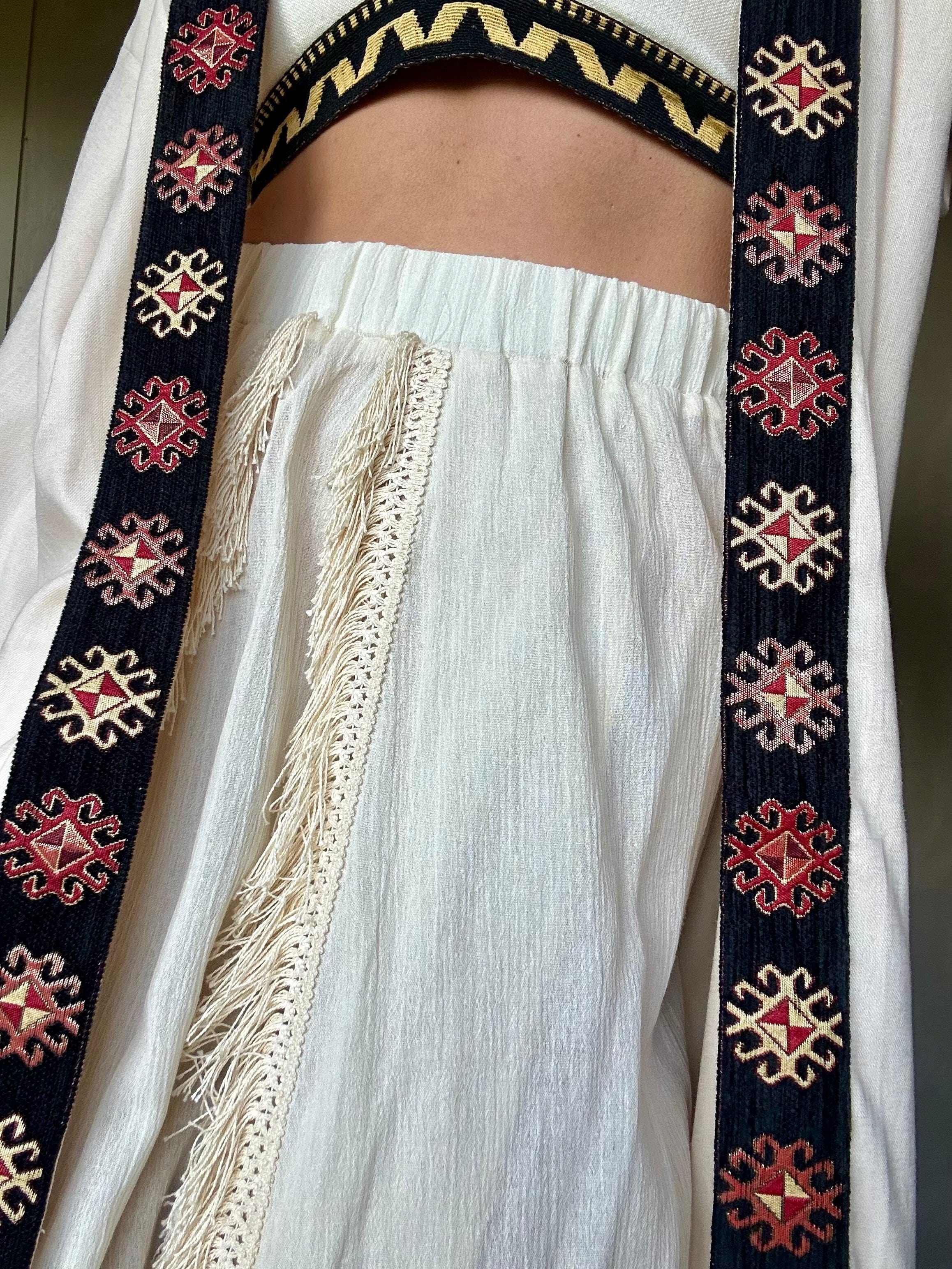Sistergolden Fringe Turkish Cotton Skirt