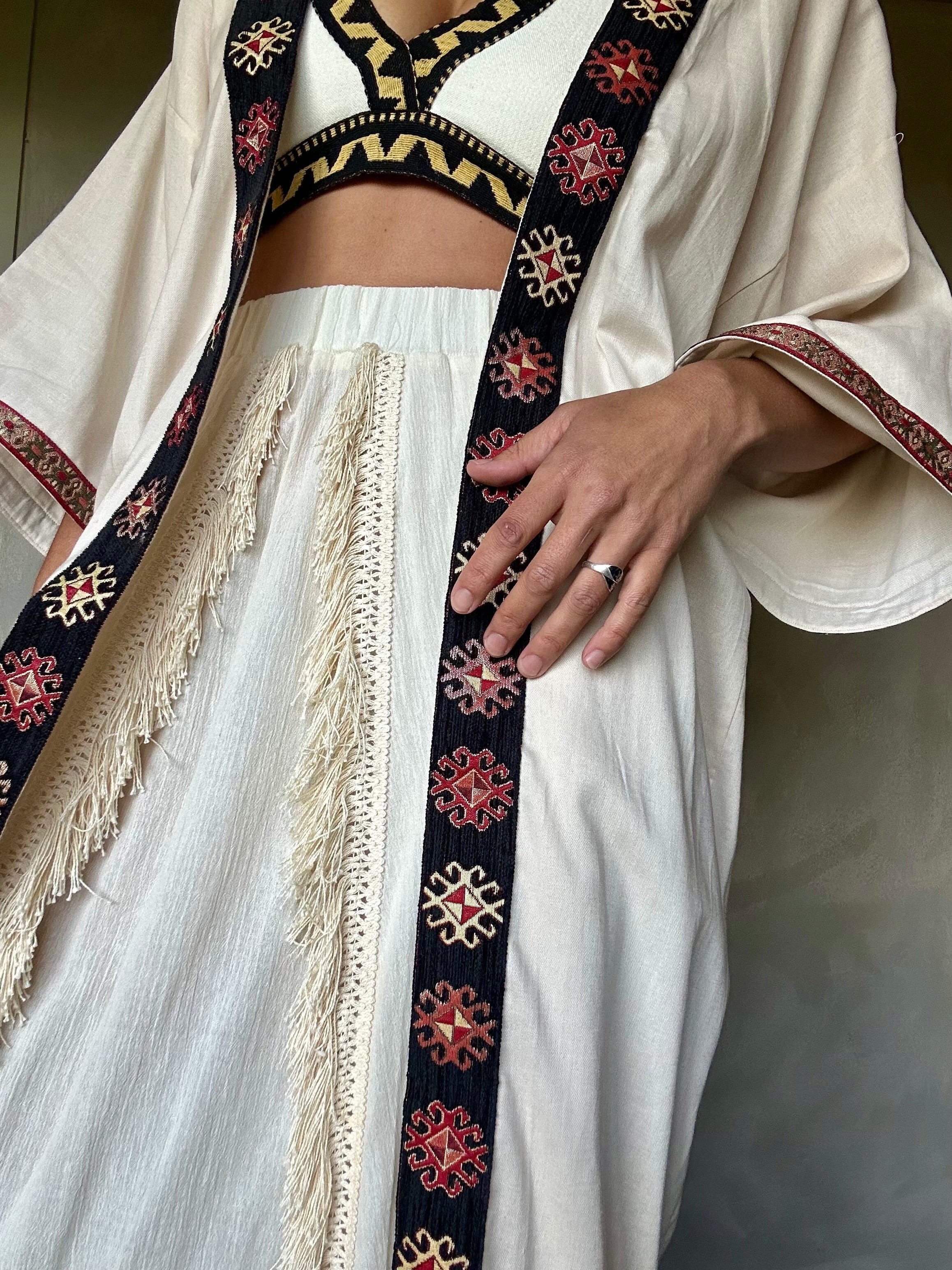 Sistergolden Fringe Turkish Cotton Skirt