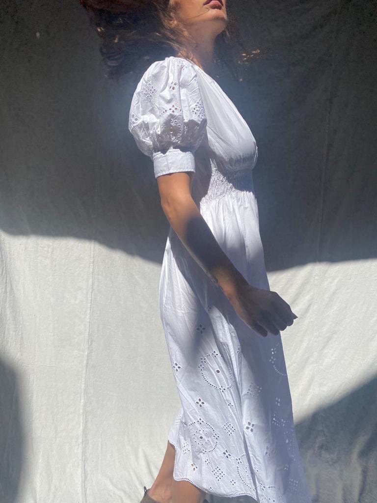 Sistergolden Ganni Ingalls Cutwork Lace Dress