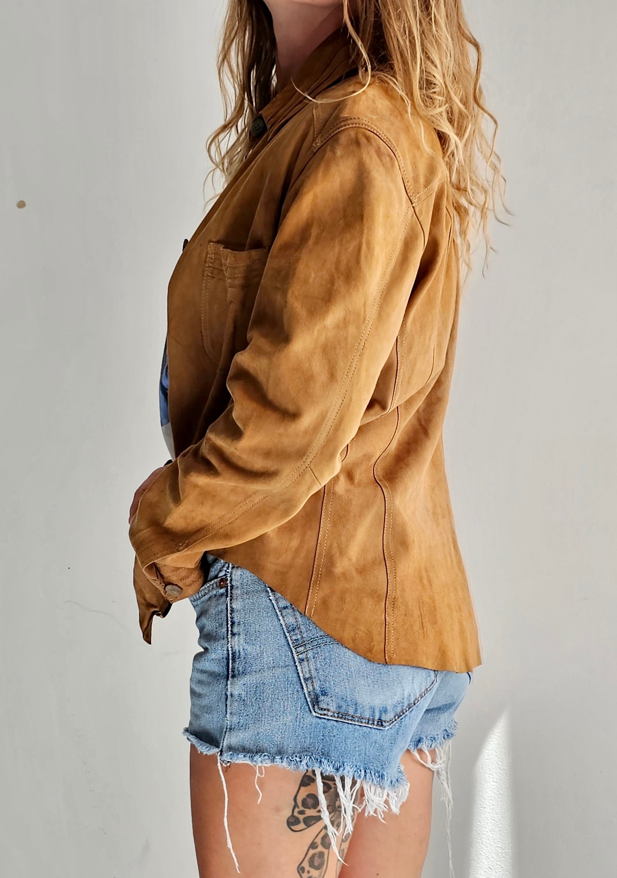 Sistergolden Gia Vintage Suede Shacket