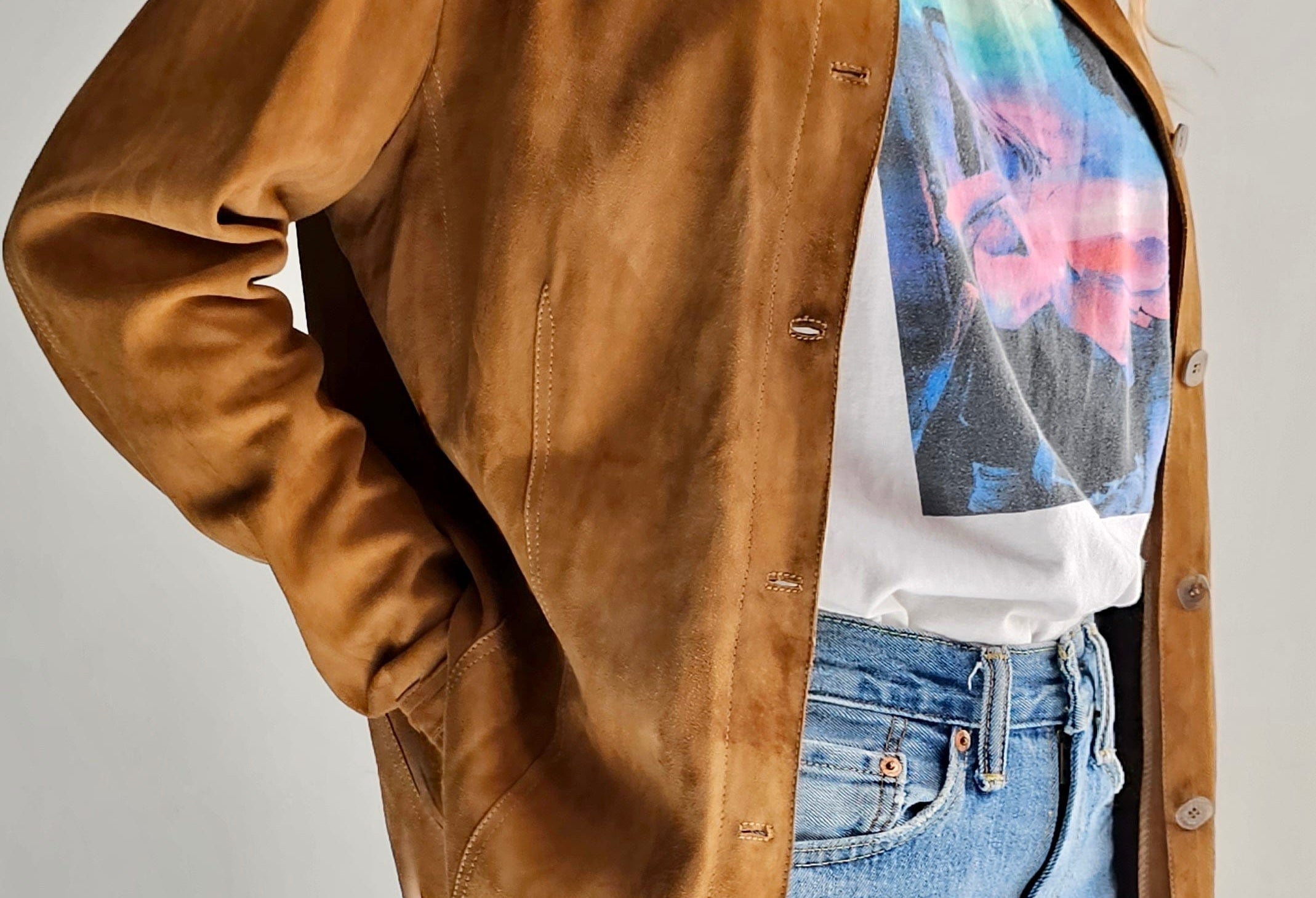 Sistergolden Gia Vintage Suede Shacket