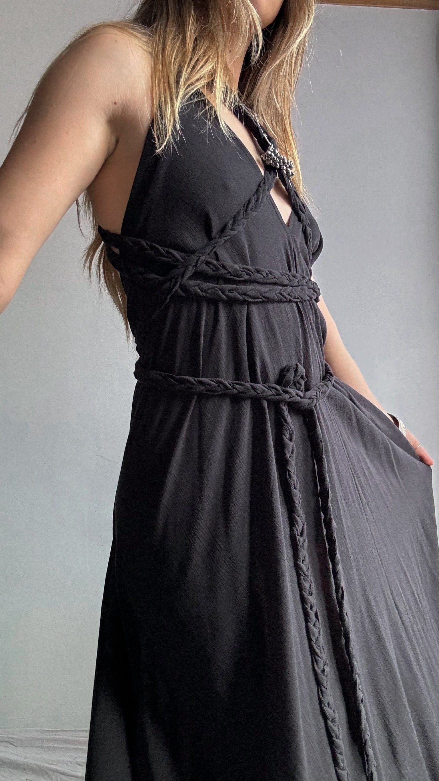 Grecian Dress Black, Sistergolden, Sistergolden