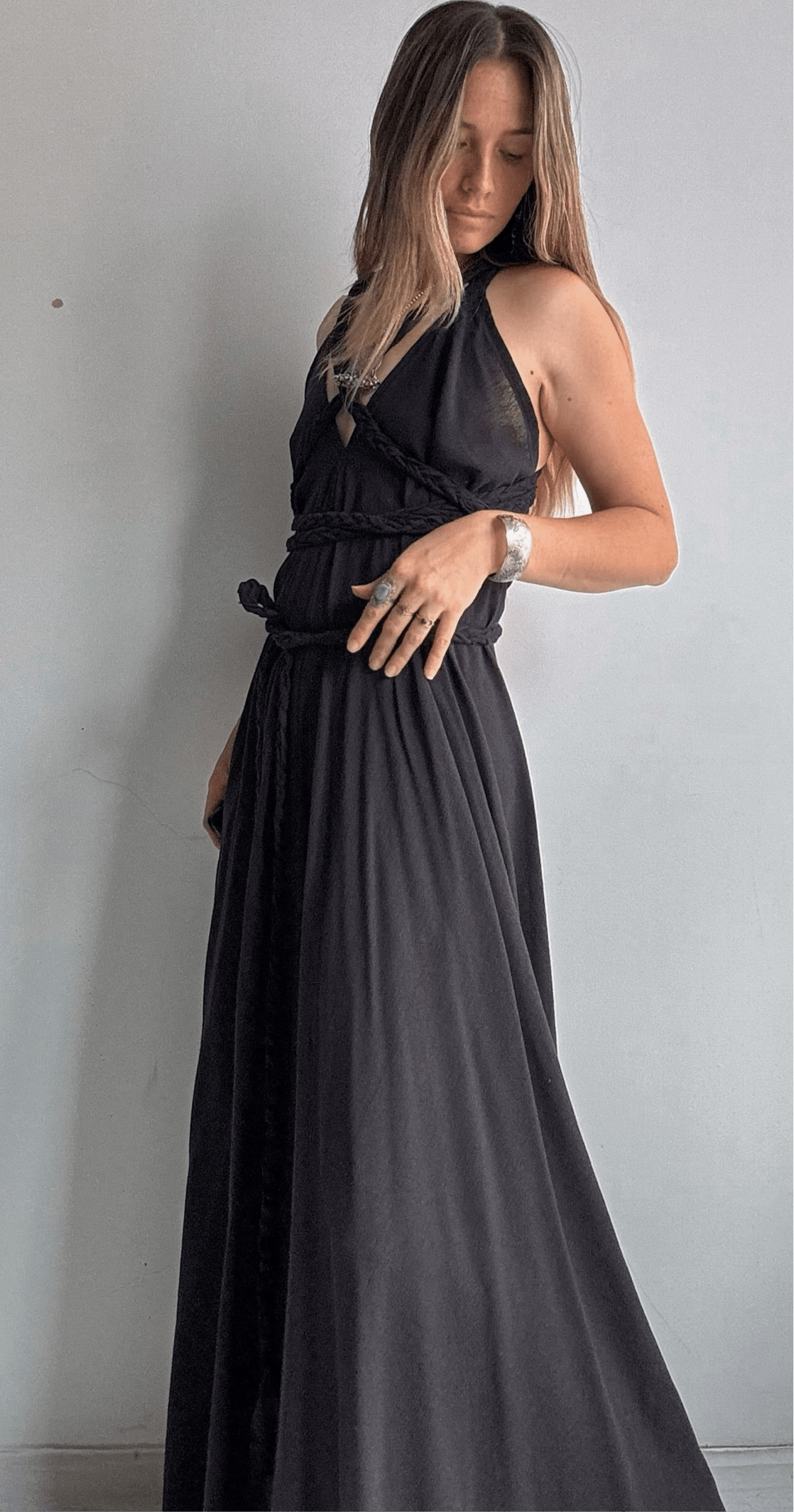 Grecian Dress Black, Sistergolden, Sistergolden