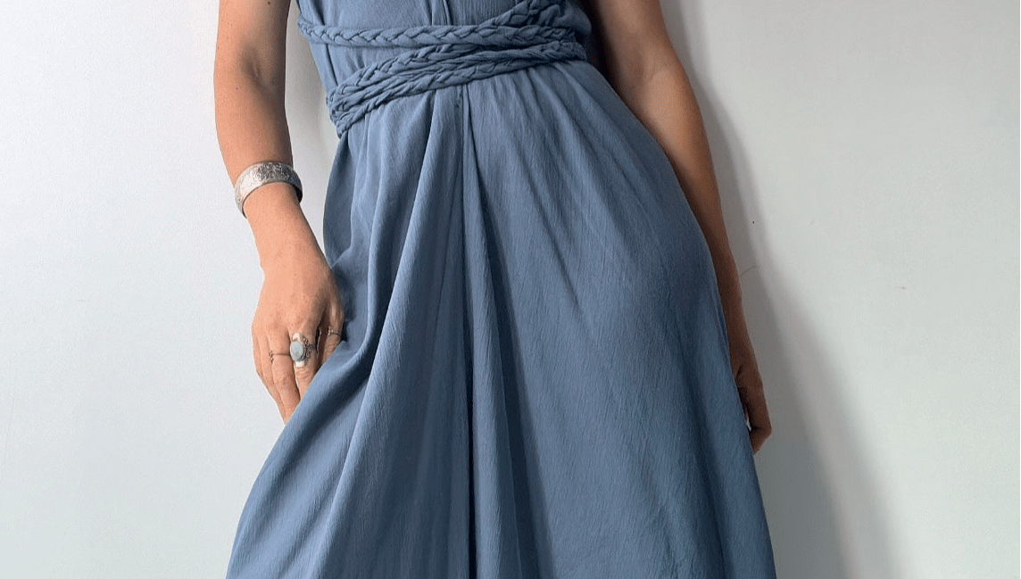 Sistergolden Grecian Dress Blue