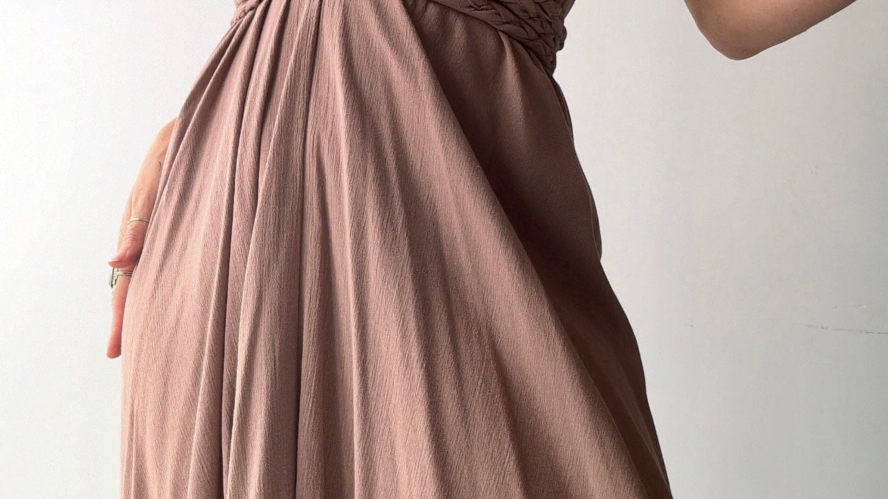 Sistergolden Grecian Dress Taupe