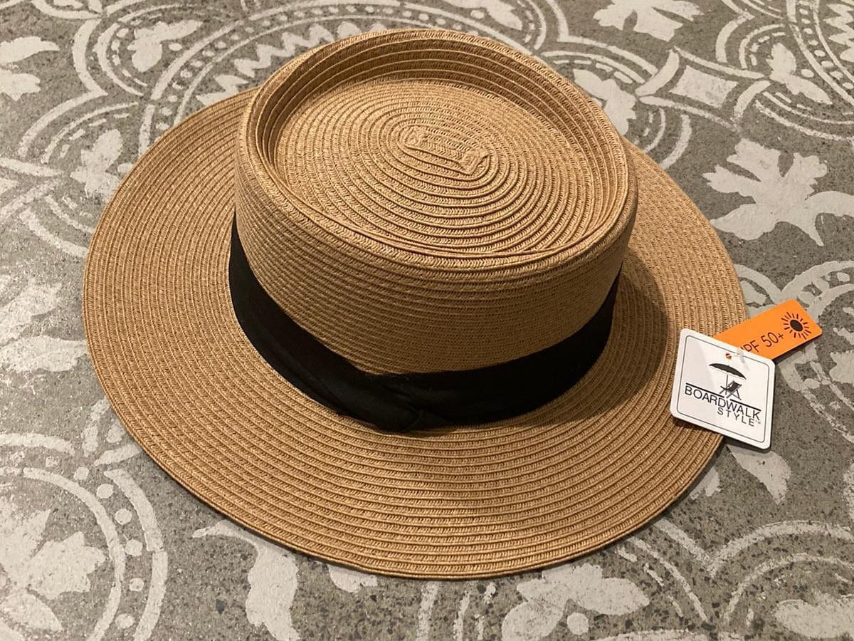 SISTERGOLDEN Hats Charlie Boater Hat