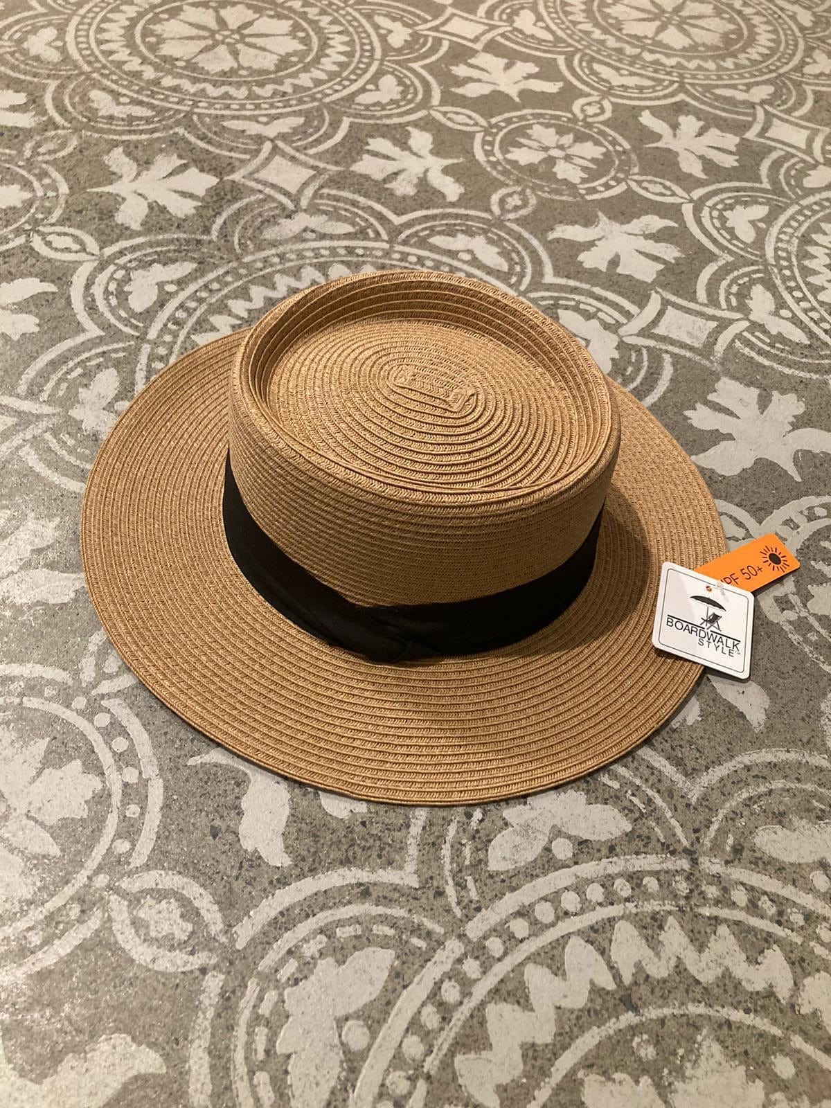 SISTERGOLDEN Hats Charlie Boater Hat