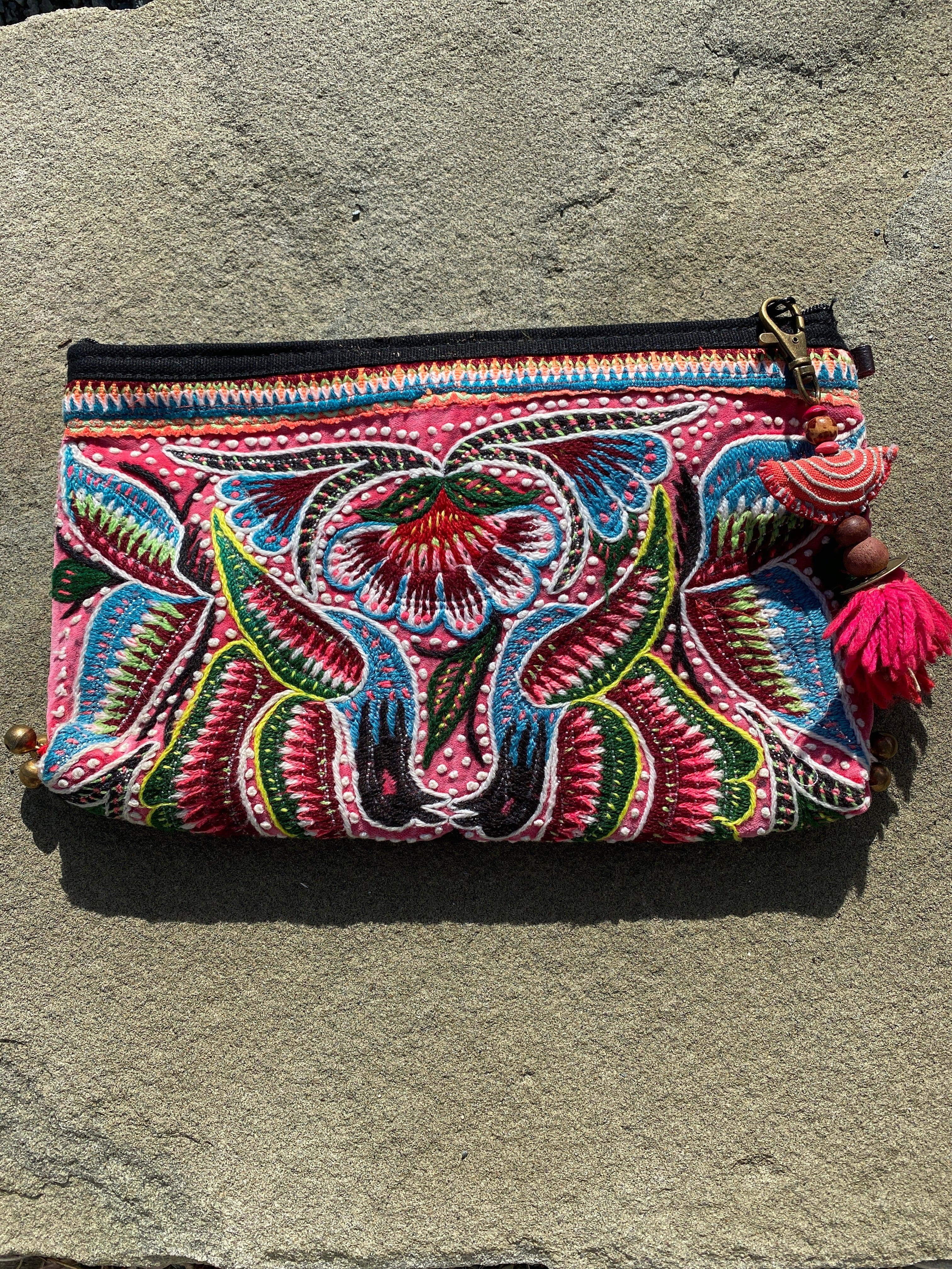 SisterGolden Hmong Lotus Flower Clutch