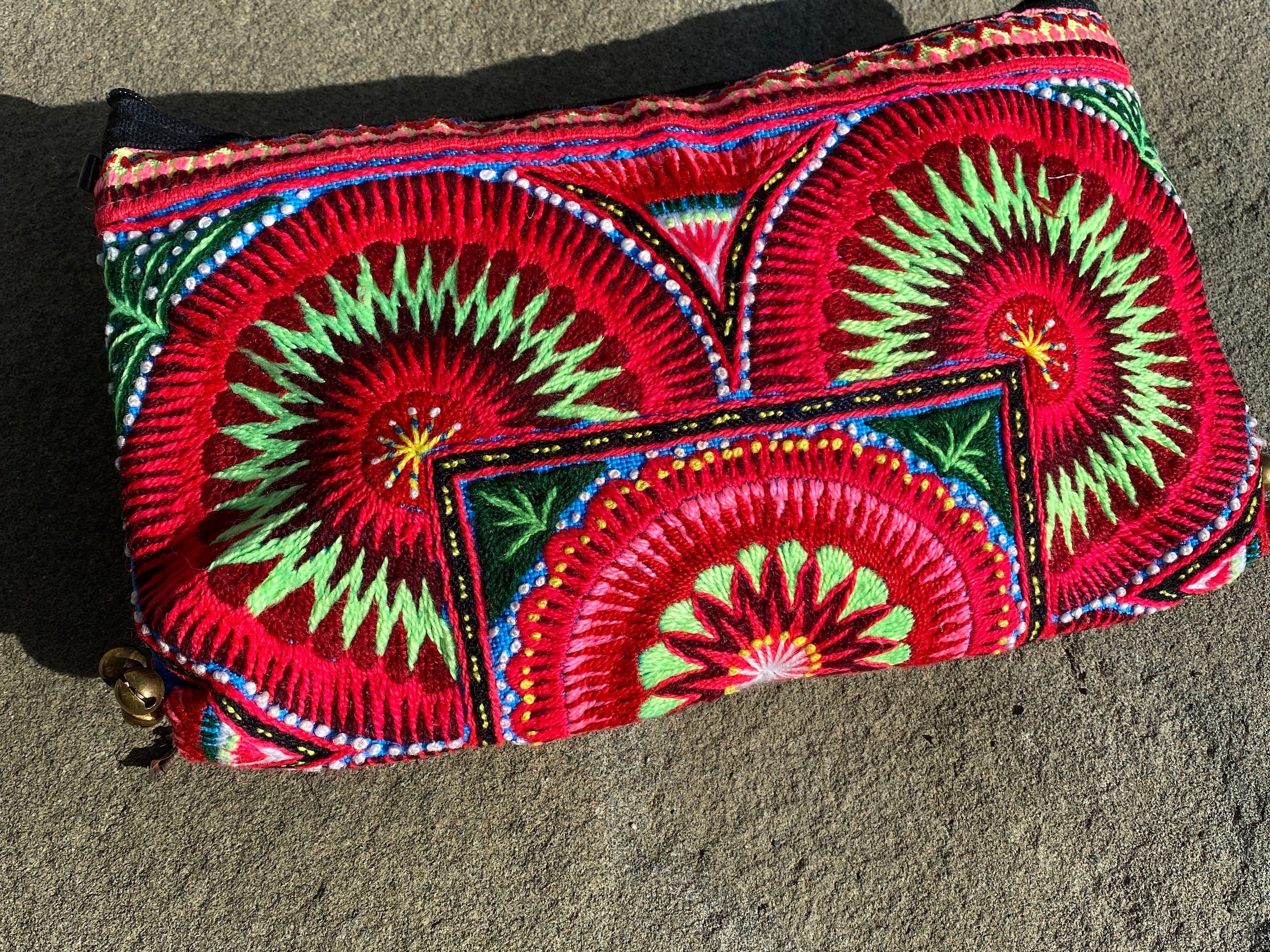 SisterGolden Hmong Orchid Clutch