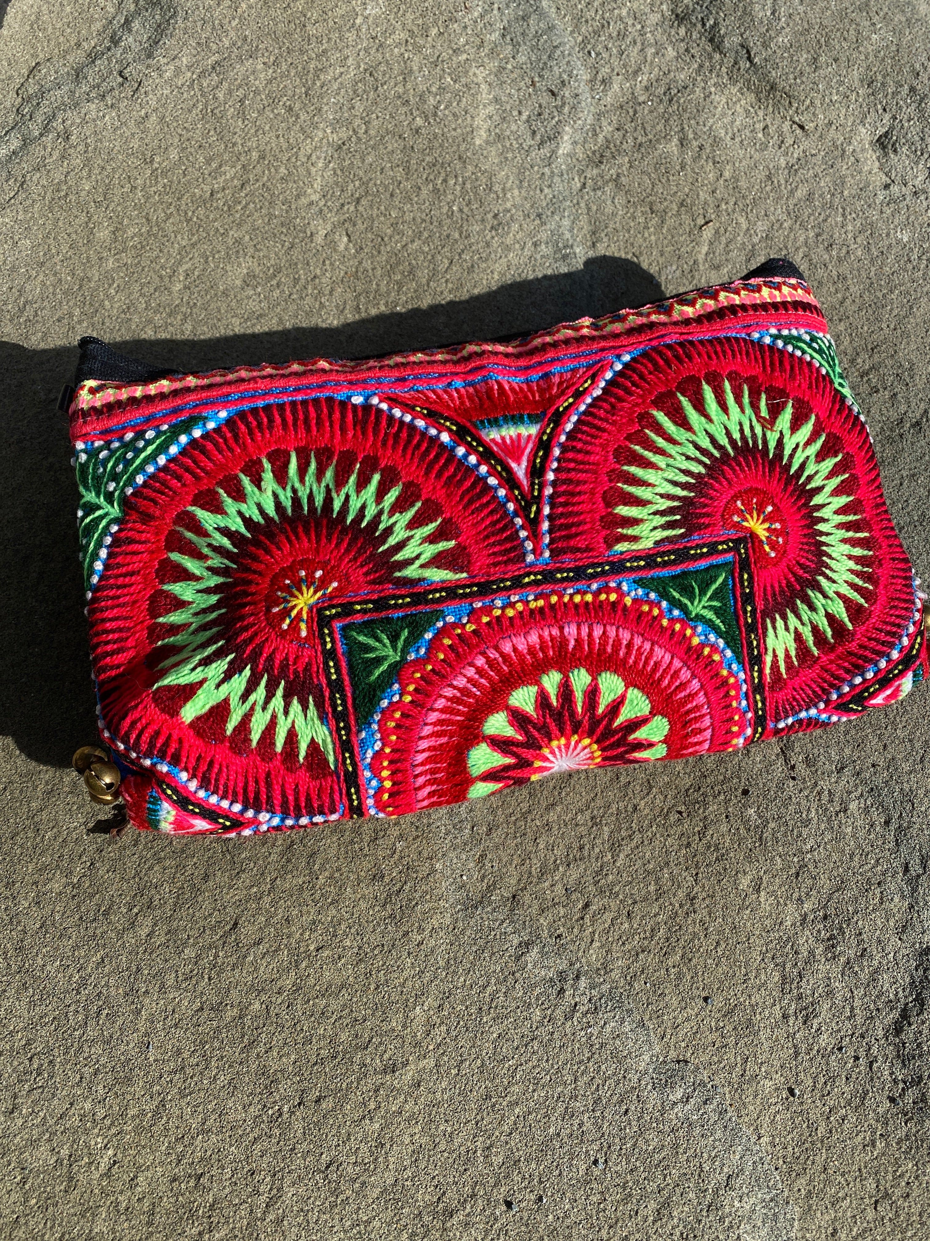 SisterGolden Hmong Orchid Clutch