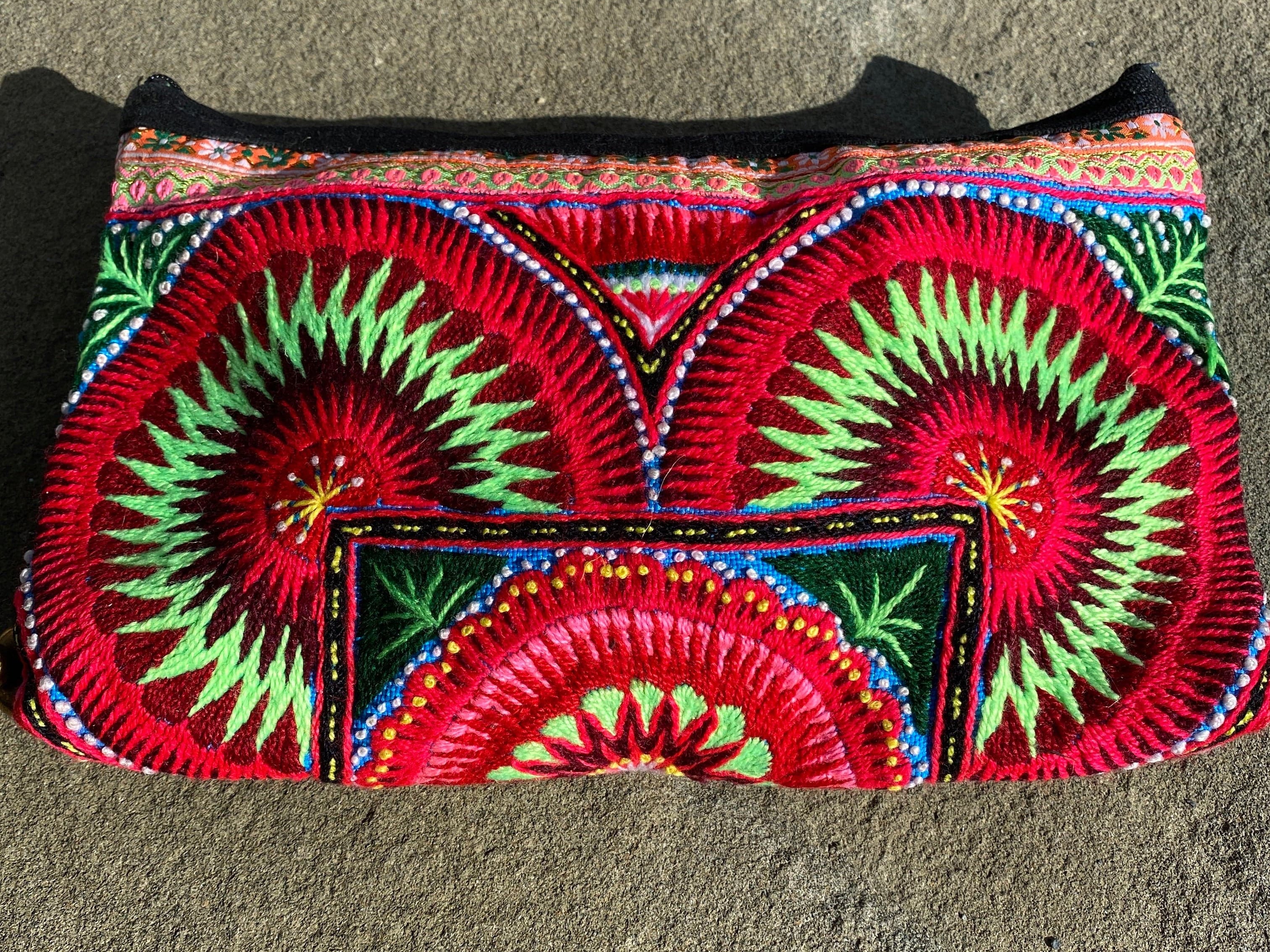 SisterGolden Hmong Orchid Clutch