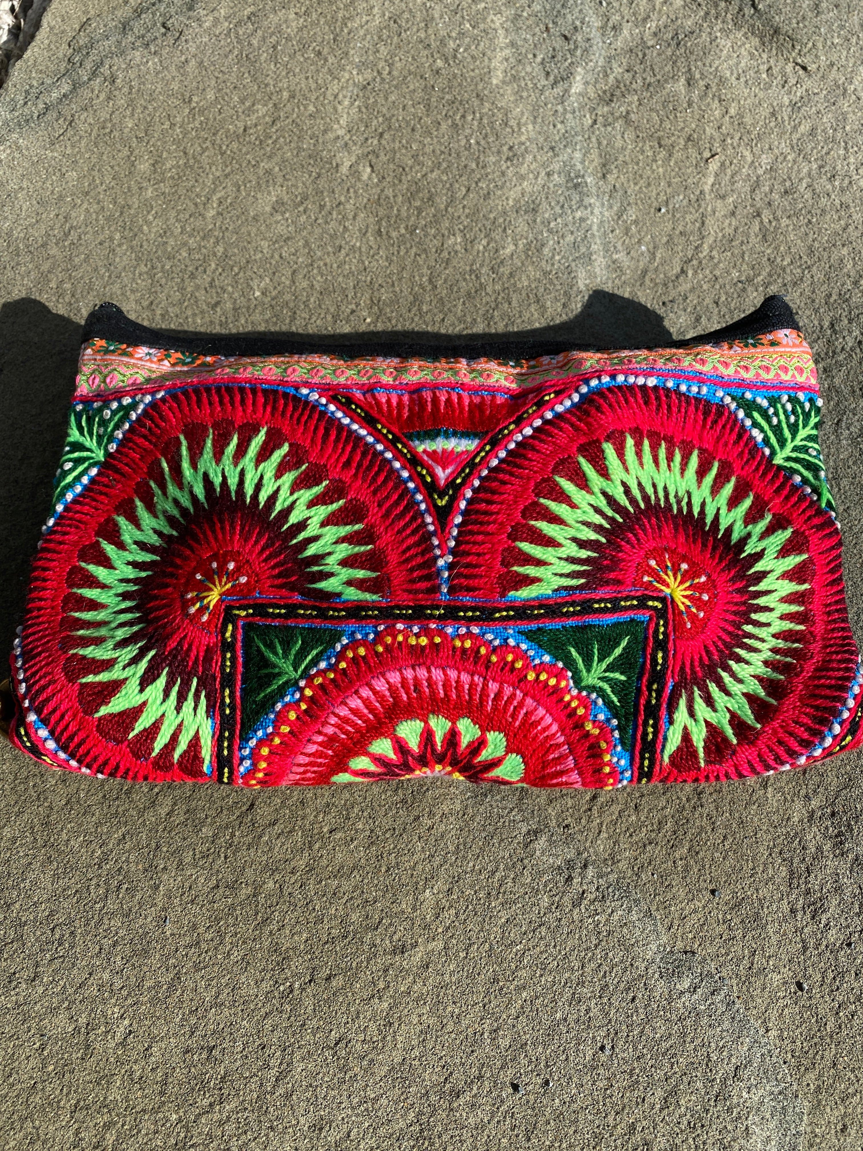 SisterGolden Hmong Orchid Clutch