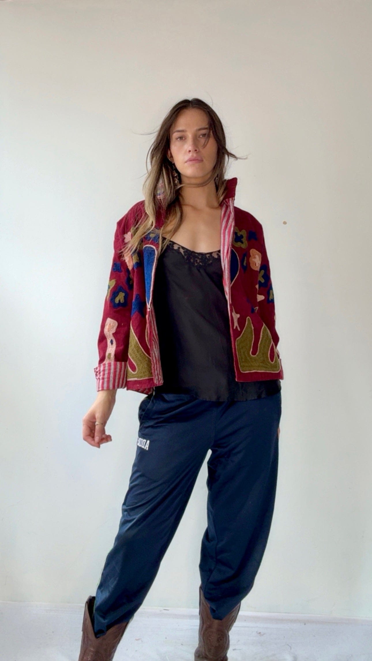 Sistergolden Horse Shoe Cord Jacket Berry