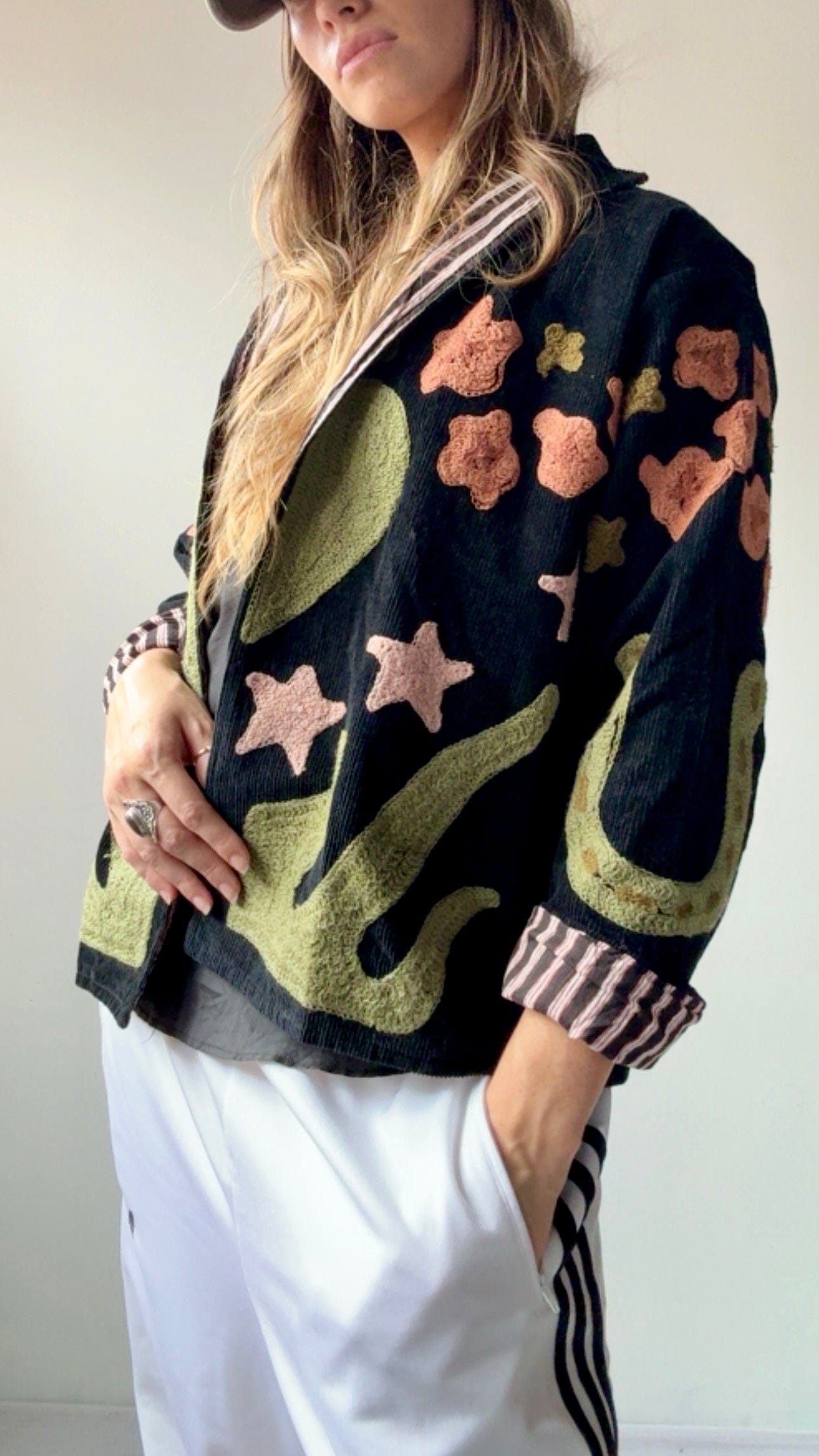 Sistergolden Horseshoe Cord Jacket Black