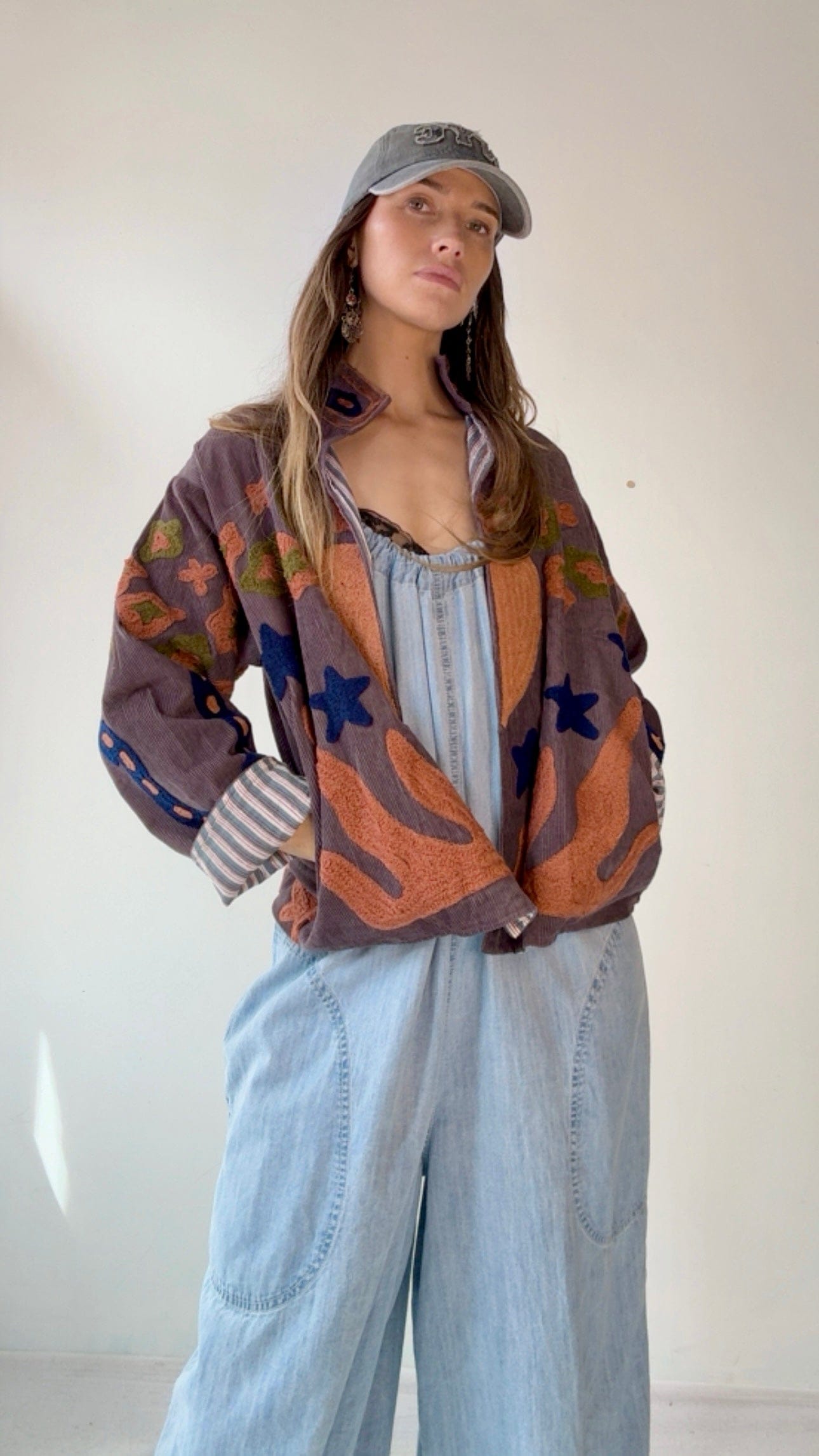 Sistergolden Horseshoe Cord Jacket Grey