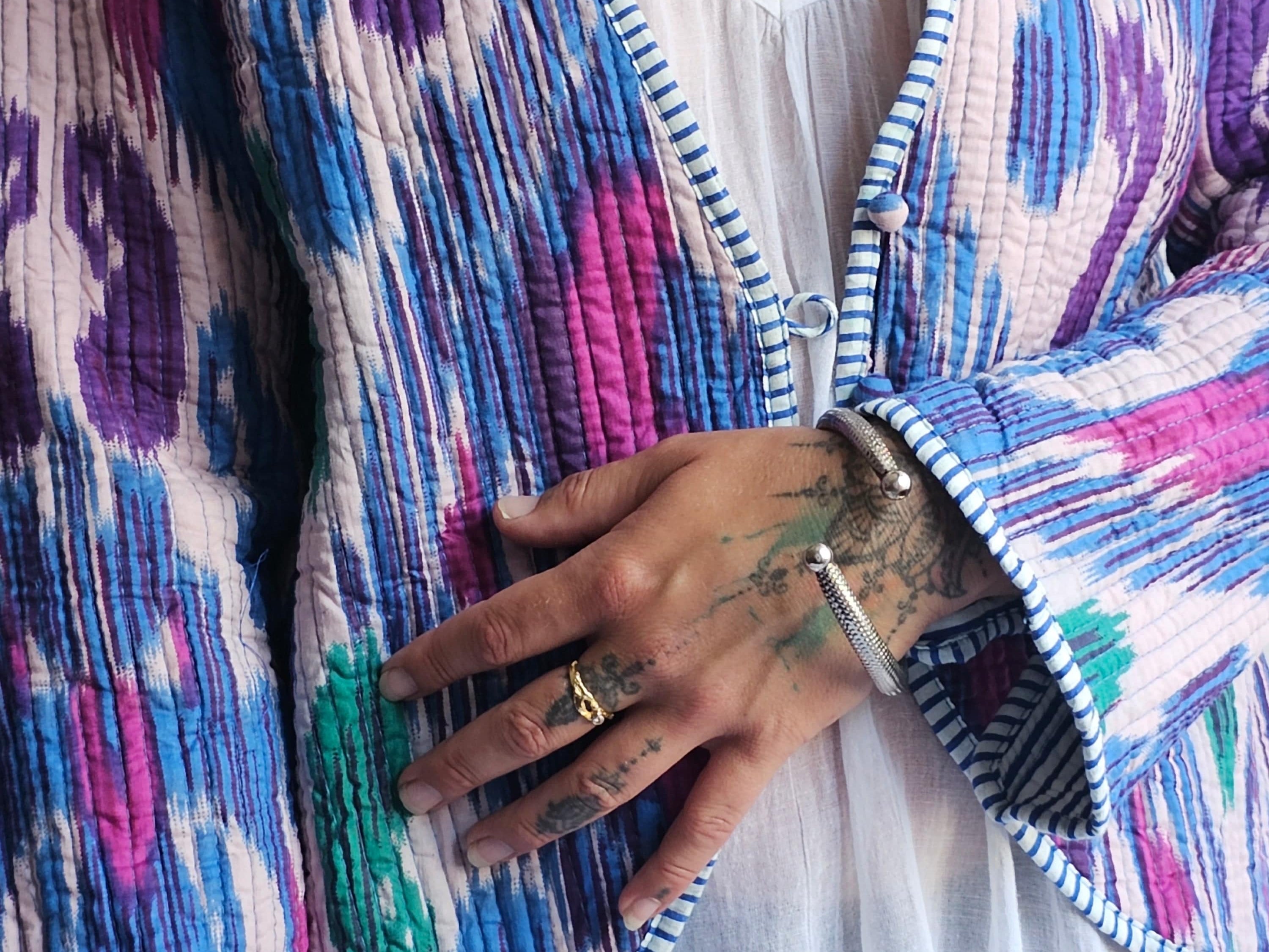 Sistergolden Ikat Print Reversible Jacket