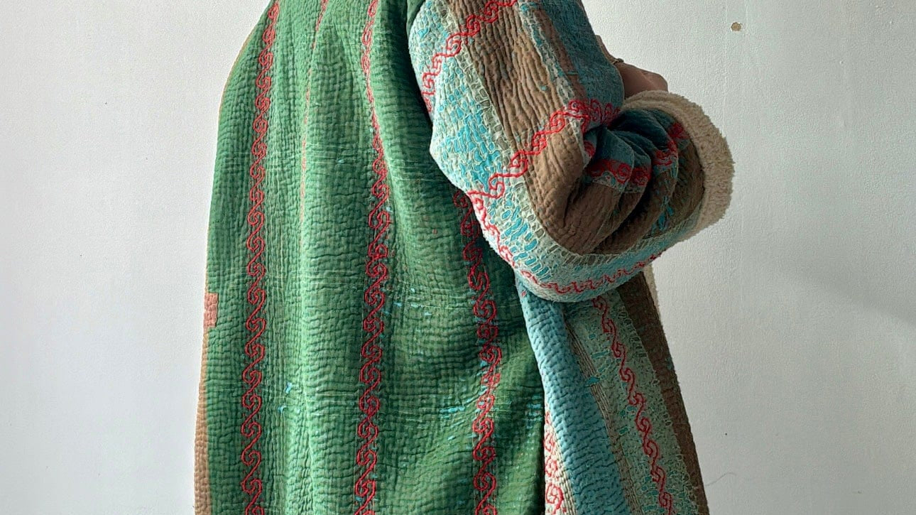 Ocean Snug Kantha Coat, SisterGolden, Sistergolden