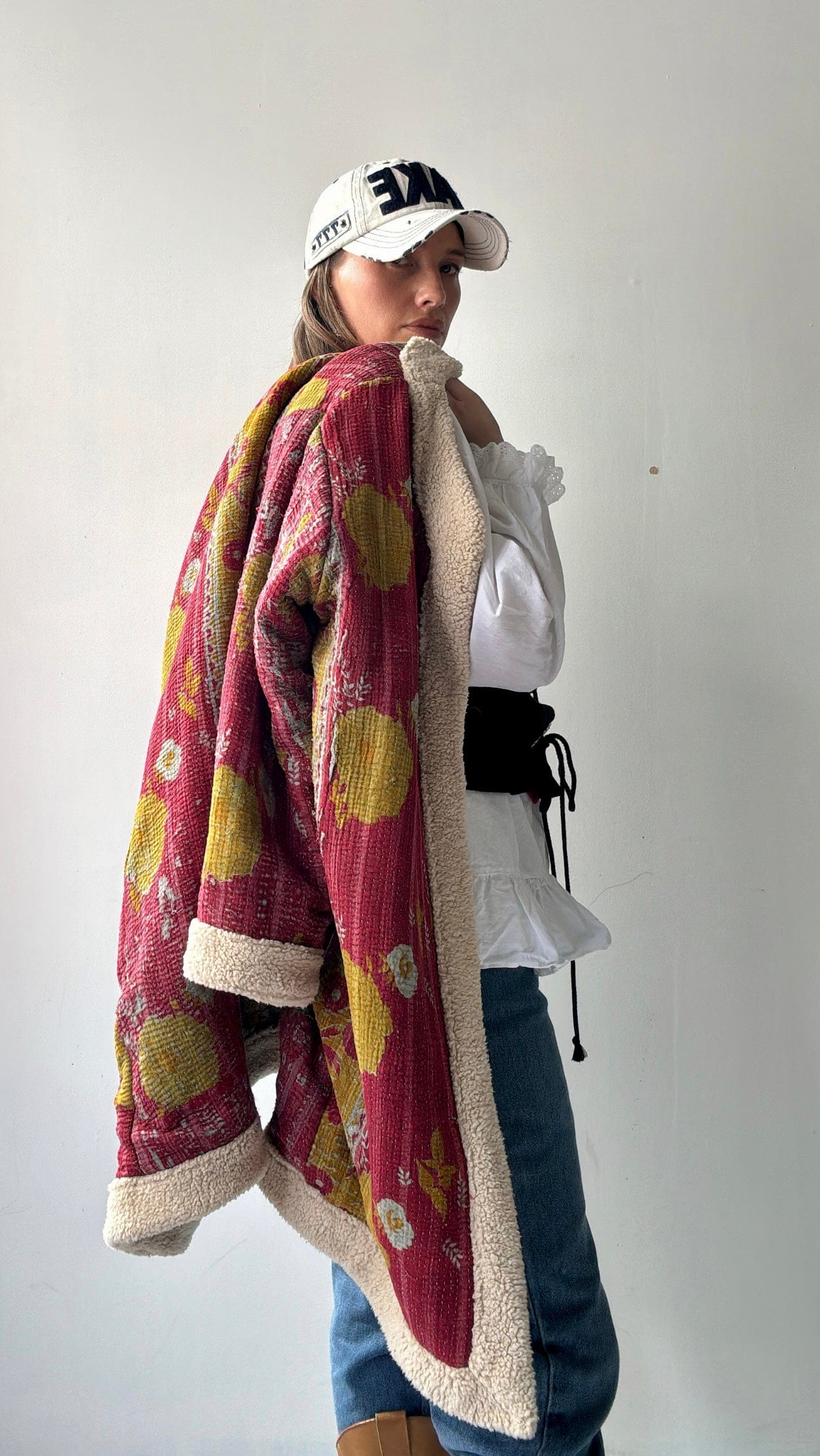 SisterGolden Jacket Roses Snug Kantha Coat