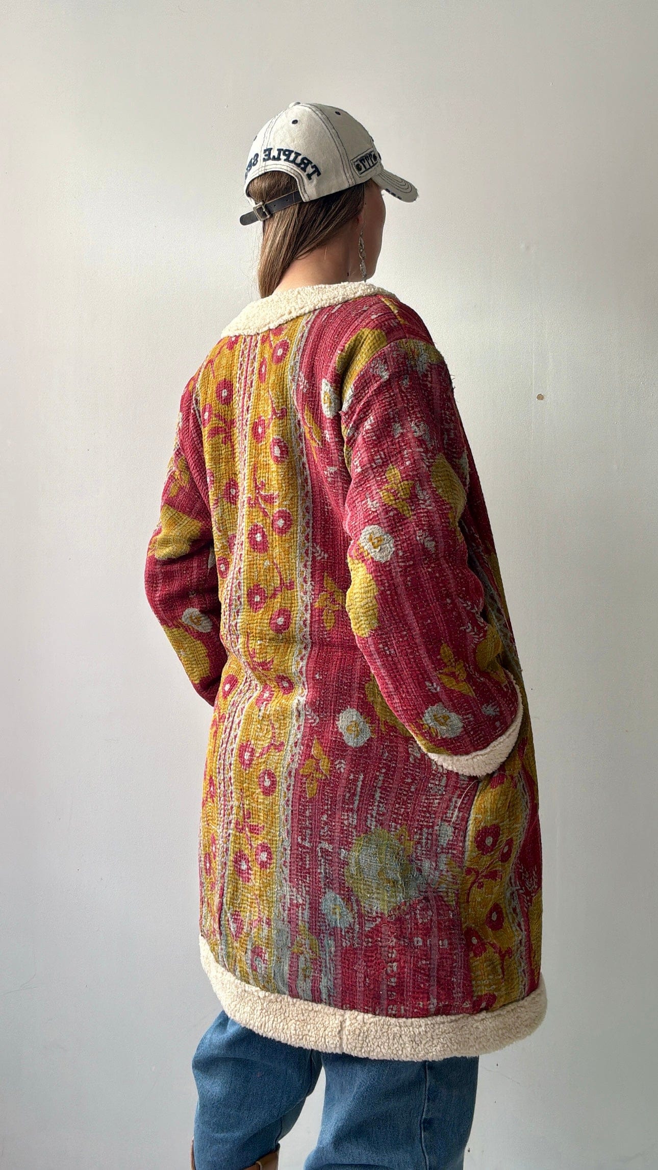 SisterGolden Jacket Roses Snug Kantha Coat