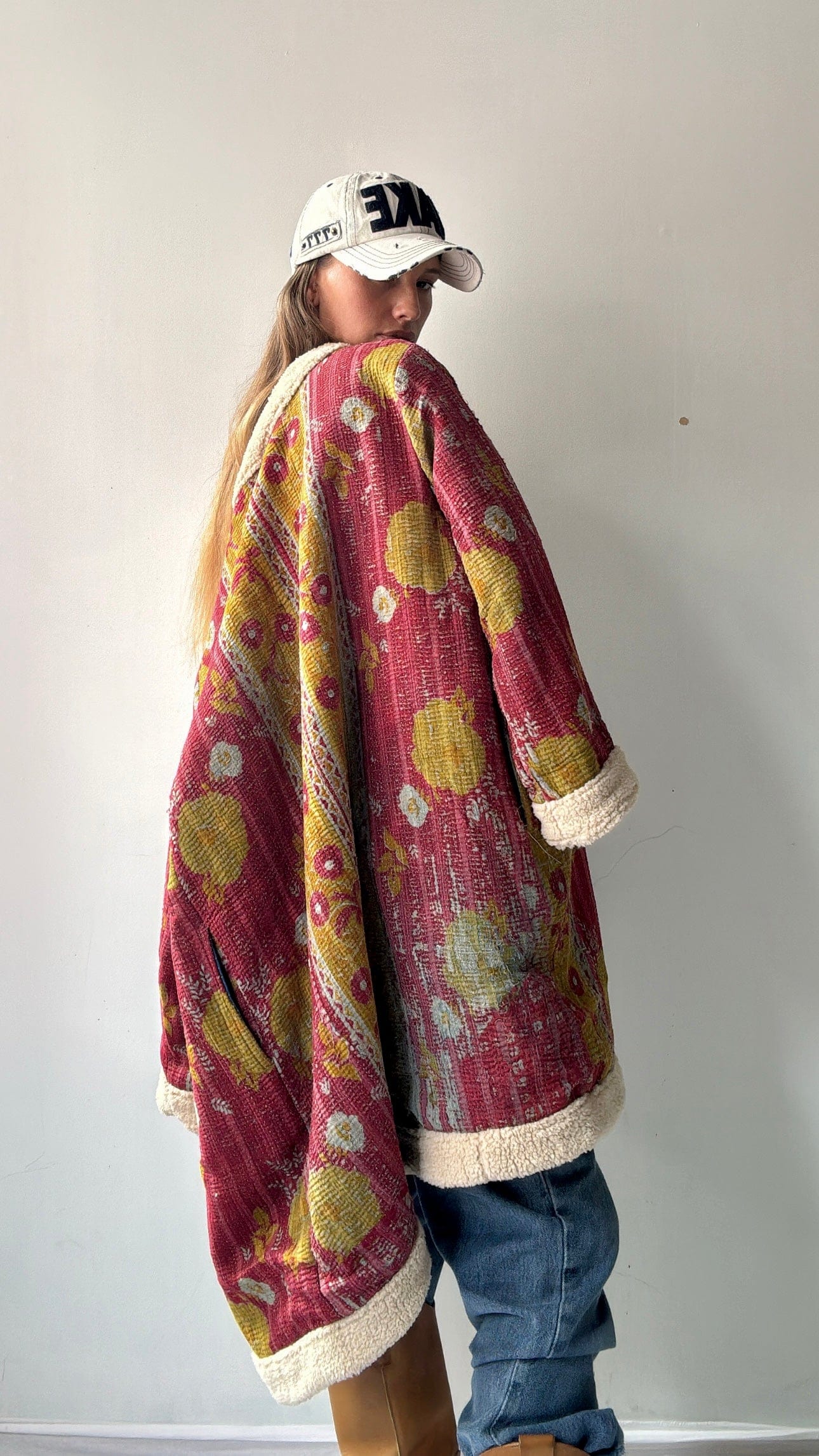 SisterGolden Jacket Roses Snug Kantha Coat