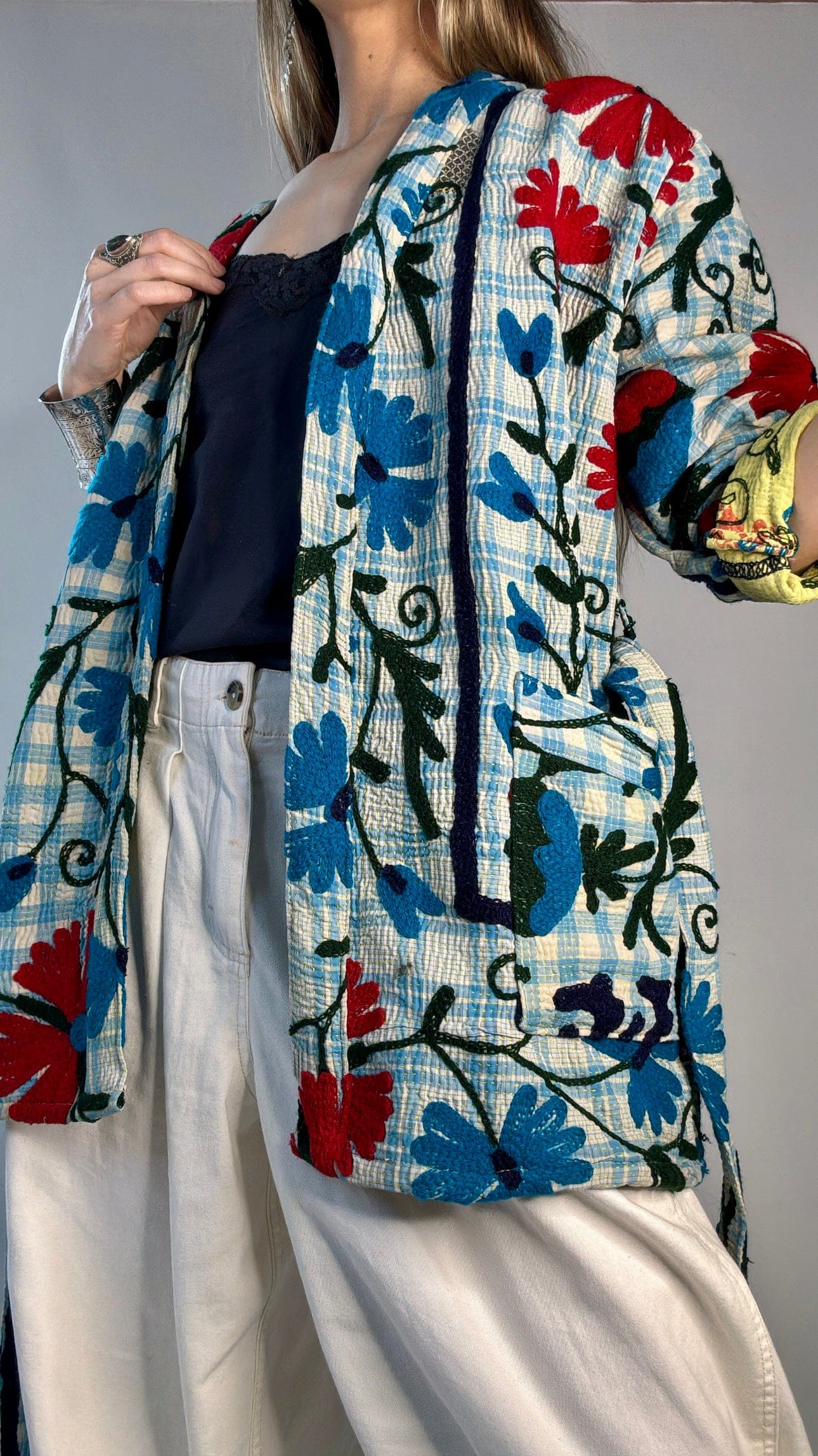 Suzani Brimstone Kantha Jacket, SisterGolden, Sistergolden