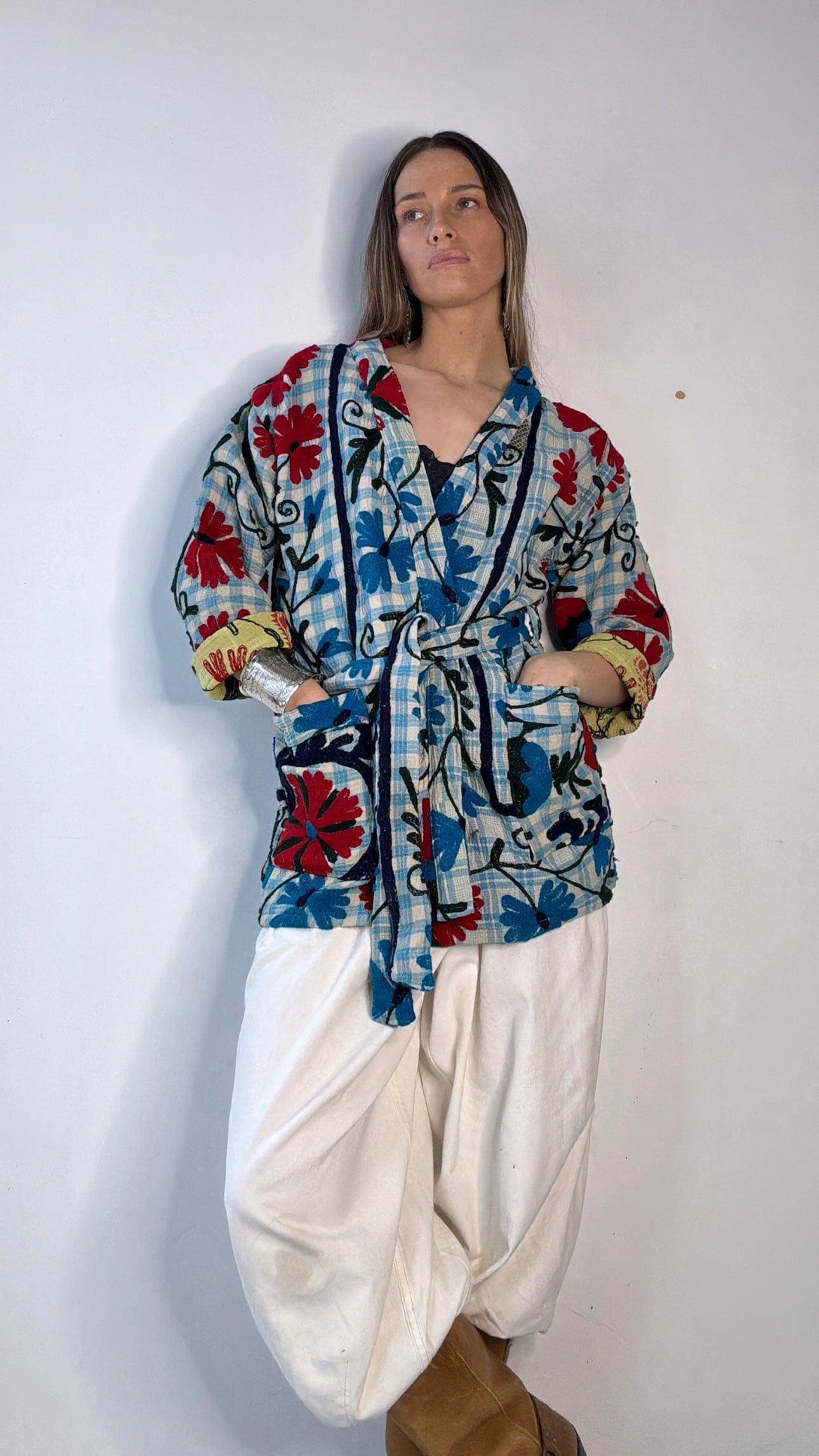 Suzani Brimstone Kantha Jacket, SisterGolden, Sistergolden