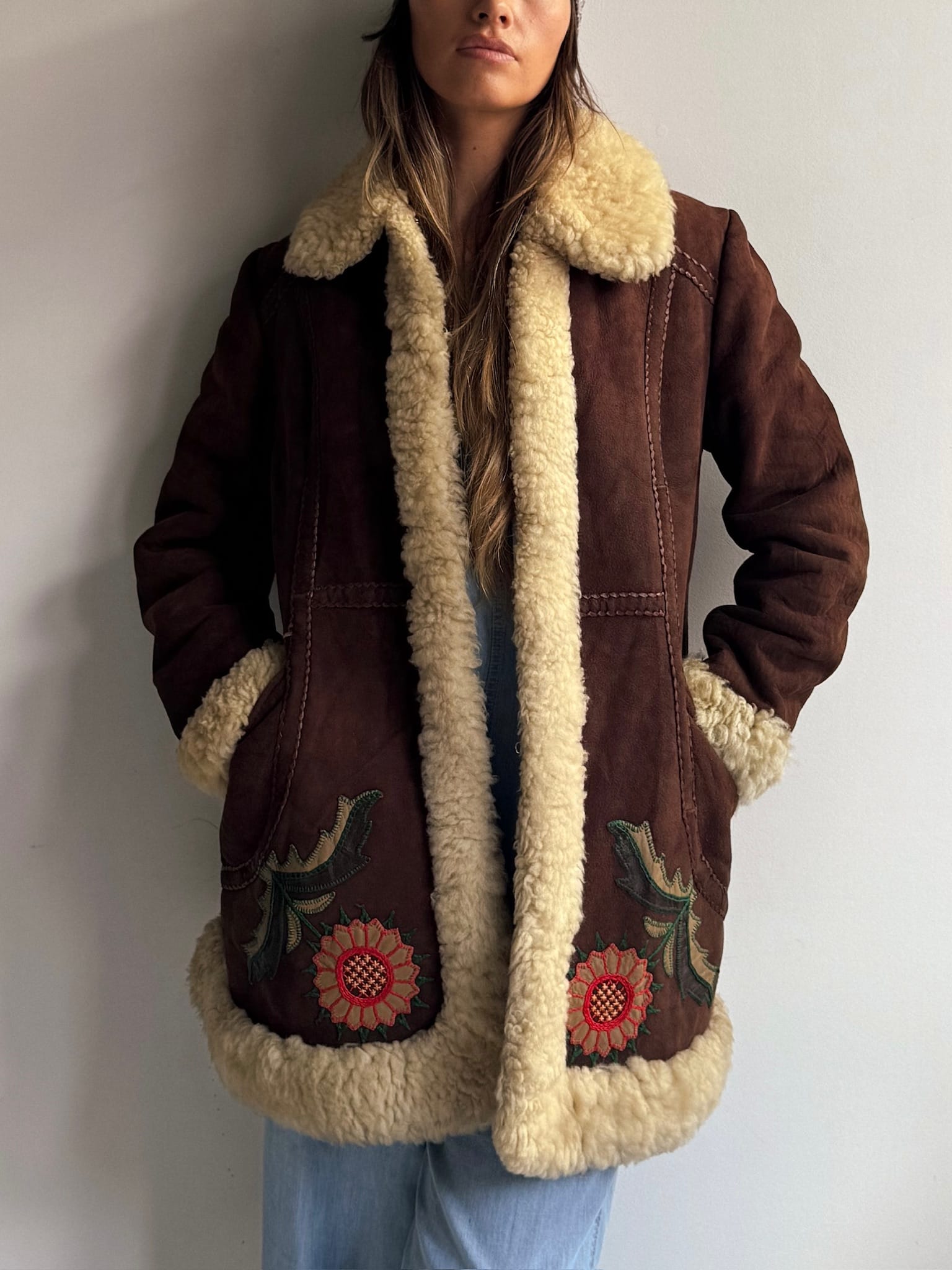 SisterGolden Jacket Vintage Afghani Daisy Pennylane