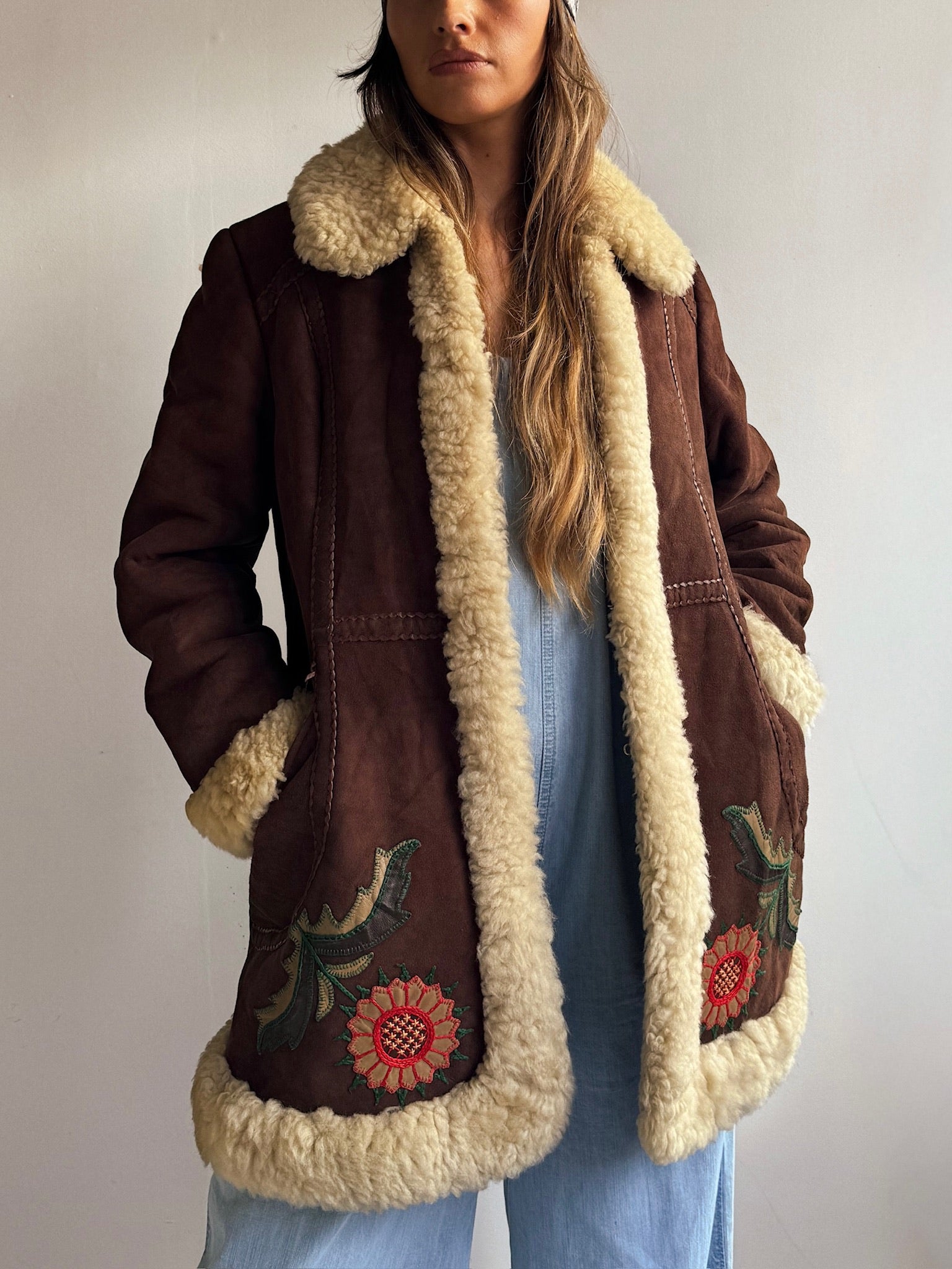 SisterGolden Jacket Vintage Afghani Daisy Pennylane