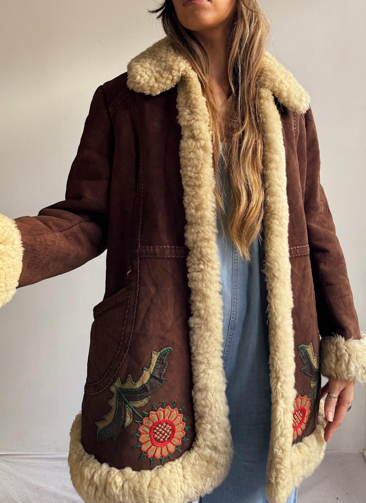 SisterGolden Jacket Vintage Afghani Daisy Pennylane