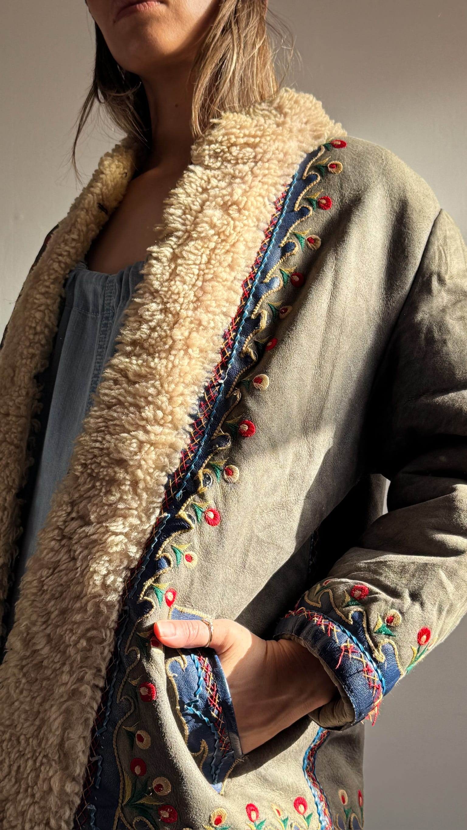 SisterGolden Jacket Vintage Afghani Petal Pennylane Jacket