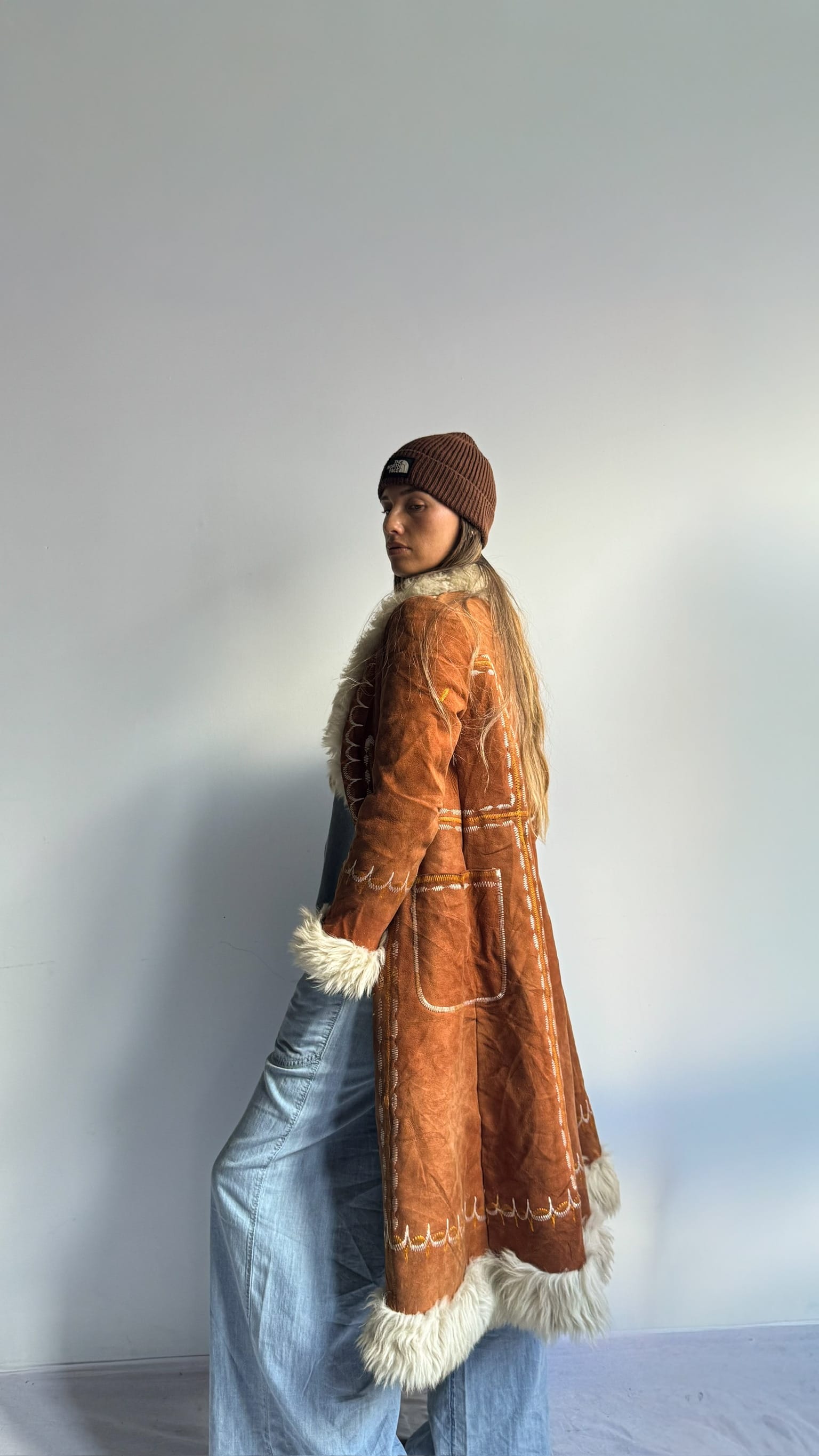 SisterGolden Jacket Vintage Map Afghan Penny-lane Jacket