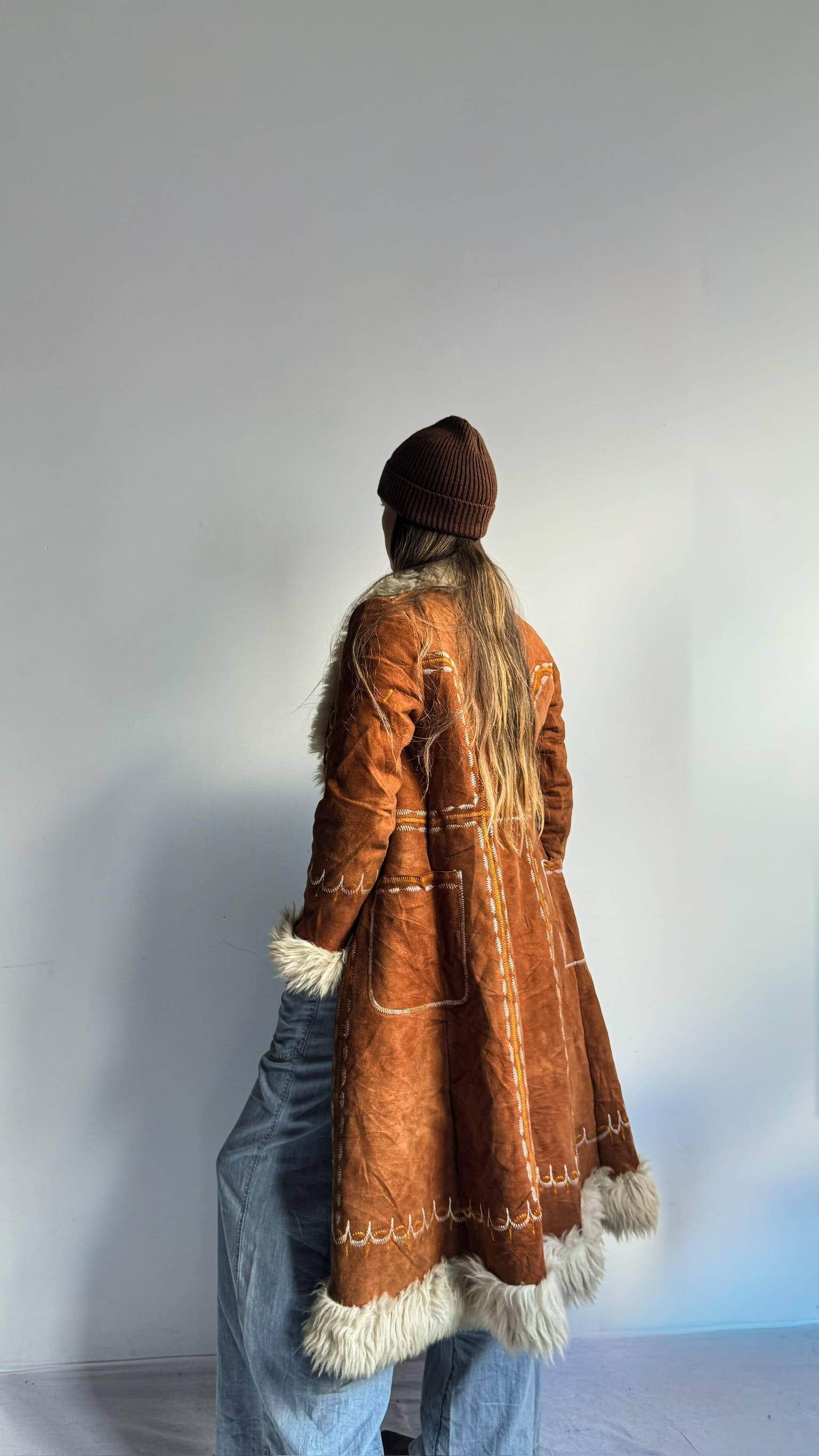 SisterGolden Jacket Vintage Map Afghan Penny-lane Jacket