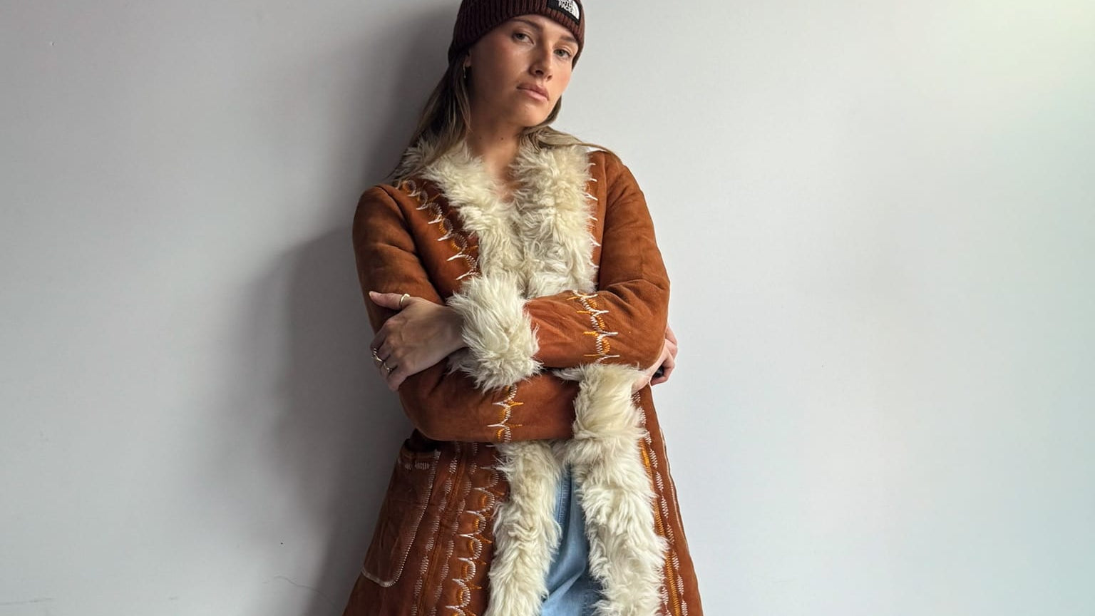 SisterGolden Jacket Vintage Map Afghan Penny-lane Jacket