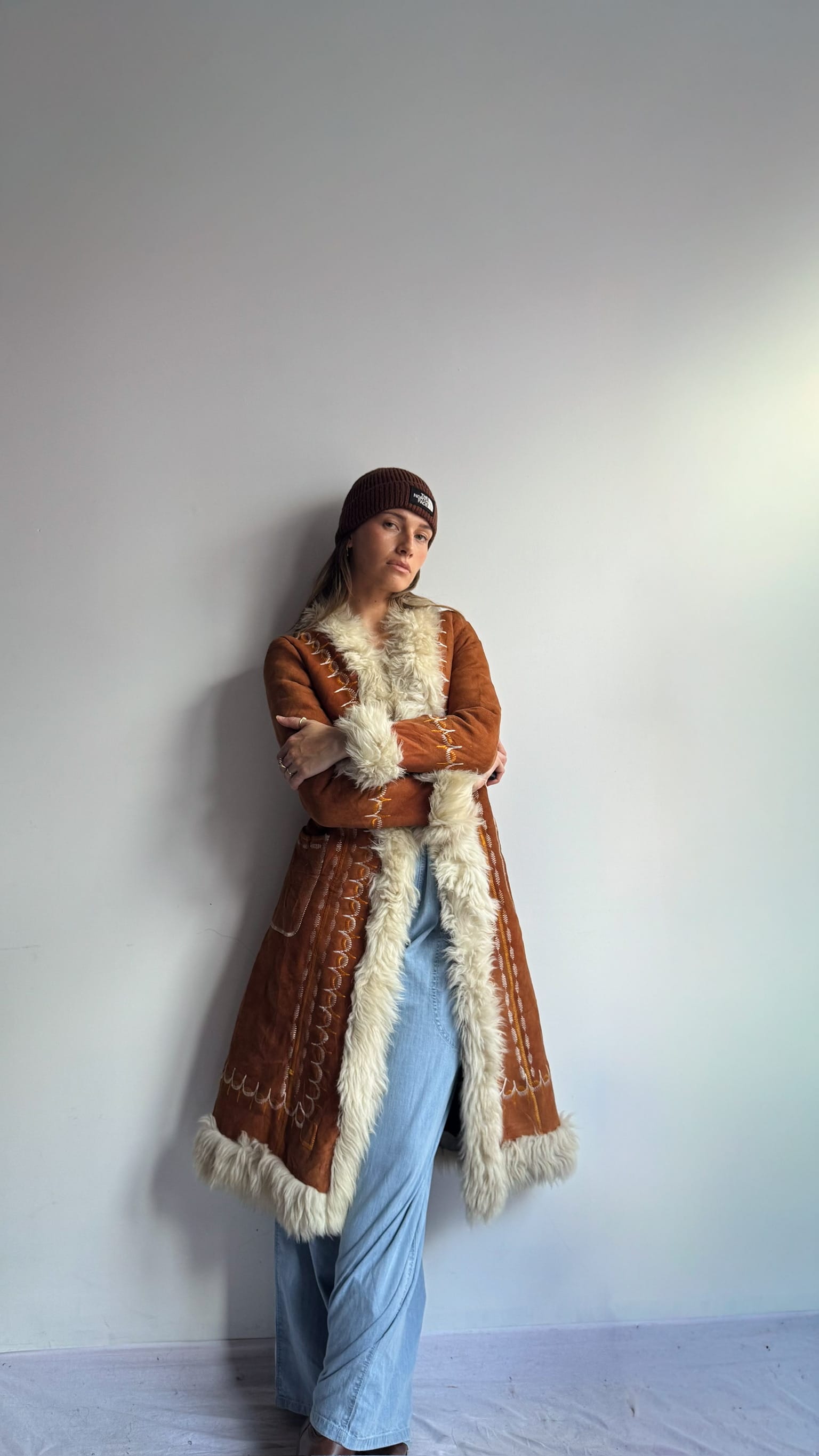 SisterGolden Jacket Vintage Map Afghan Penny-lane Jacket
