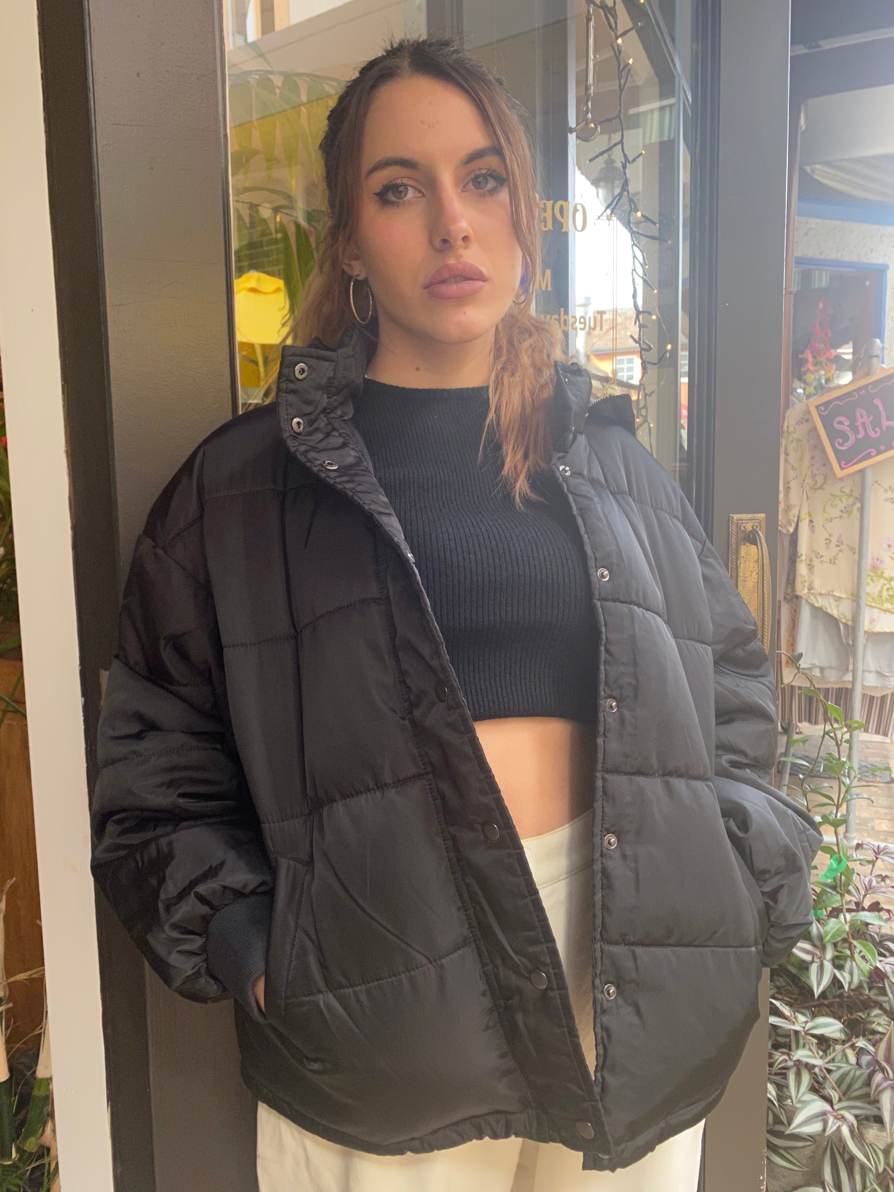 Sistergolden Japanese Puffer Jacket Black