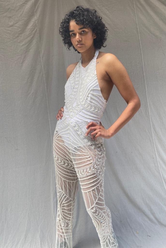 SisterGolden Jumpsuit The Brittany Beaded Jumpsuit
