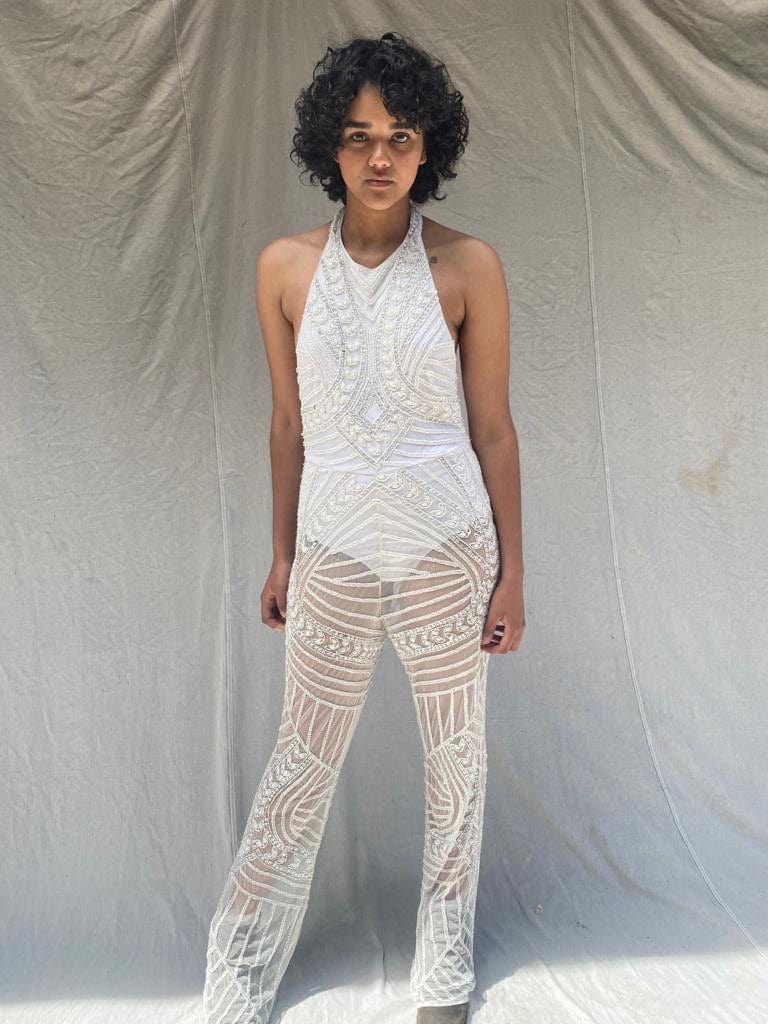 SisterGolden Jumpsuit The Brittany Beaded Jumpsuit