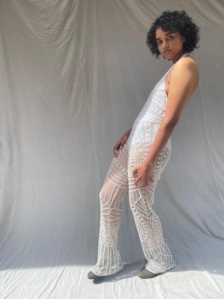 SisterGolden Jumpsuit The Brittany Beaded Jumpsuit