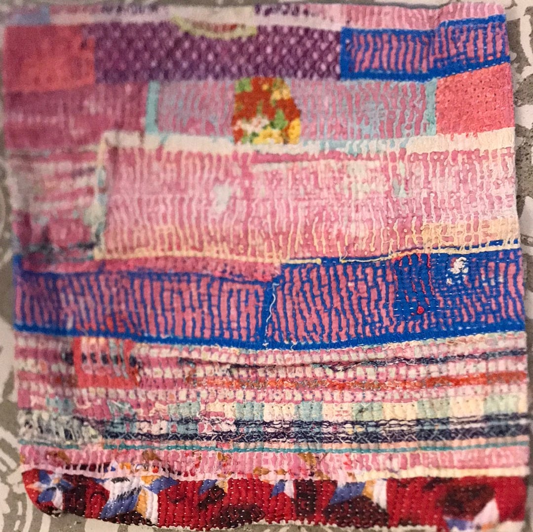 SisterGolden Kantha Cushion #2 With Feather Inner